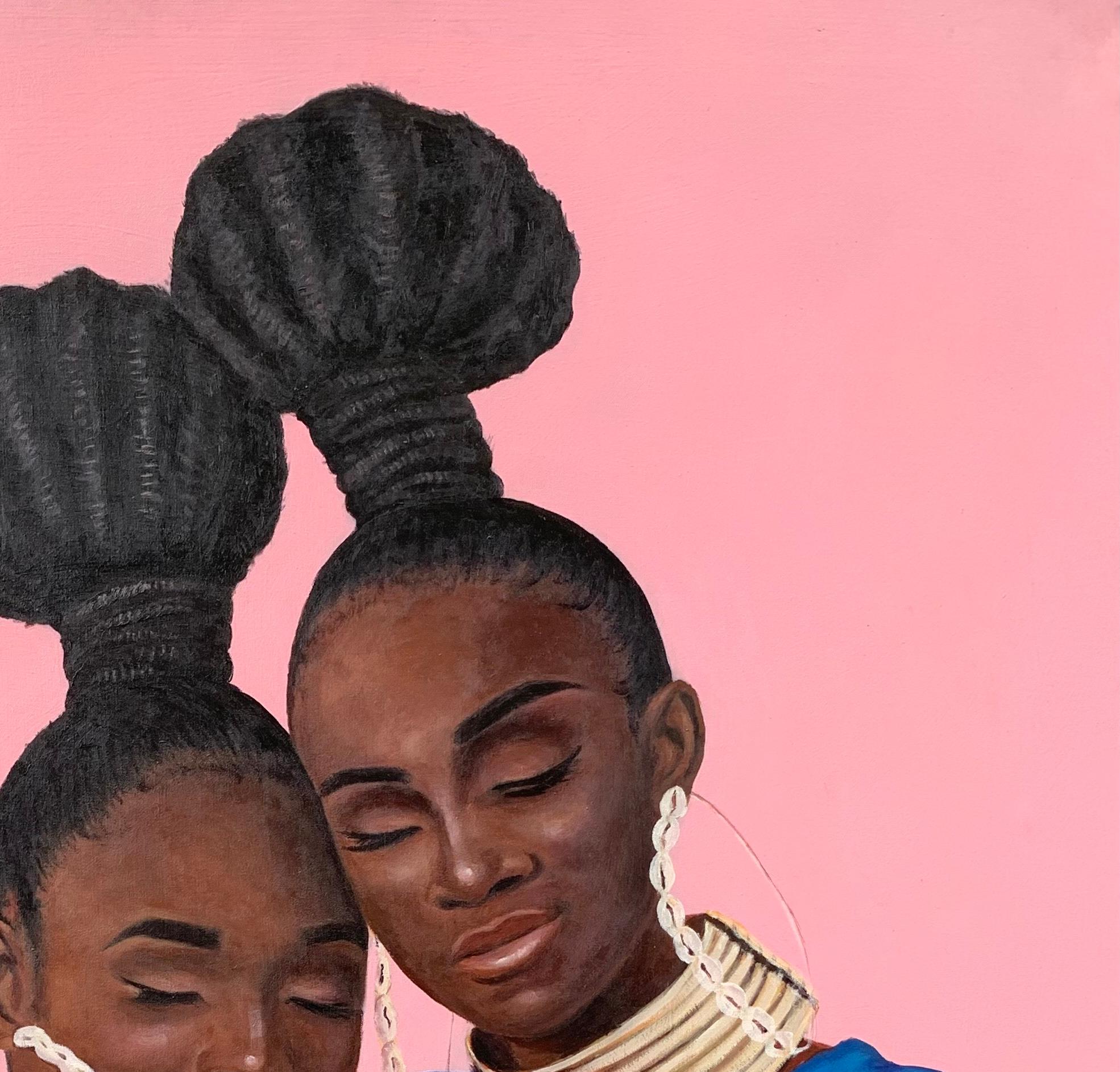 Meine Schwester und mein Freund 1 (Expressionismus), Painting, von Esther Obiwuru