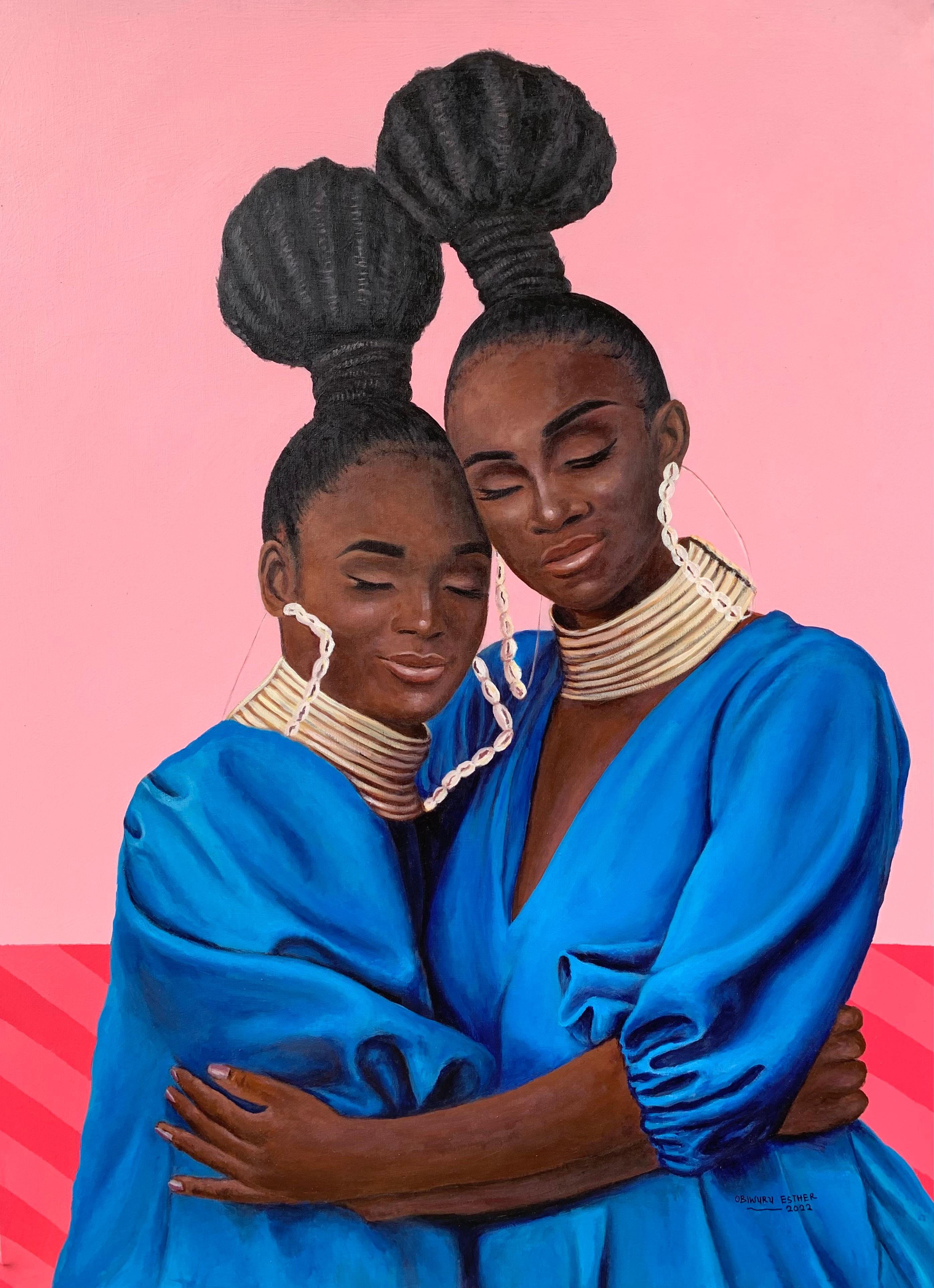 Portrait Painting di Esther Obiwuru - Mia sorella e amica 1