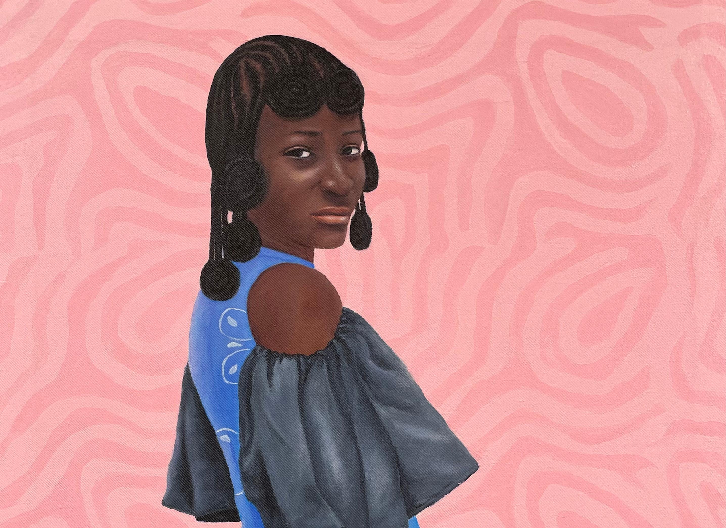 Resiliencia - Siglo XXI, Contemporáneo, Figurativo, Retrato, Mujer, África - Painting de Esther Obiwuru