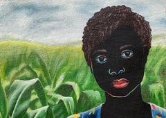 Beneath The Sky, Among The Stalks 1 -21st Century, Contemporary Figurative, Farm