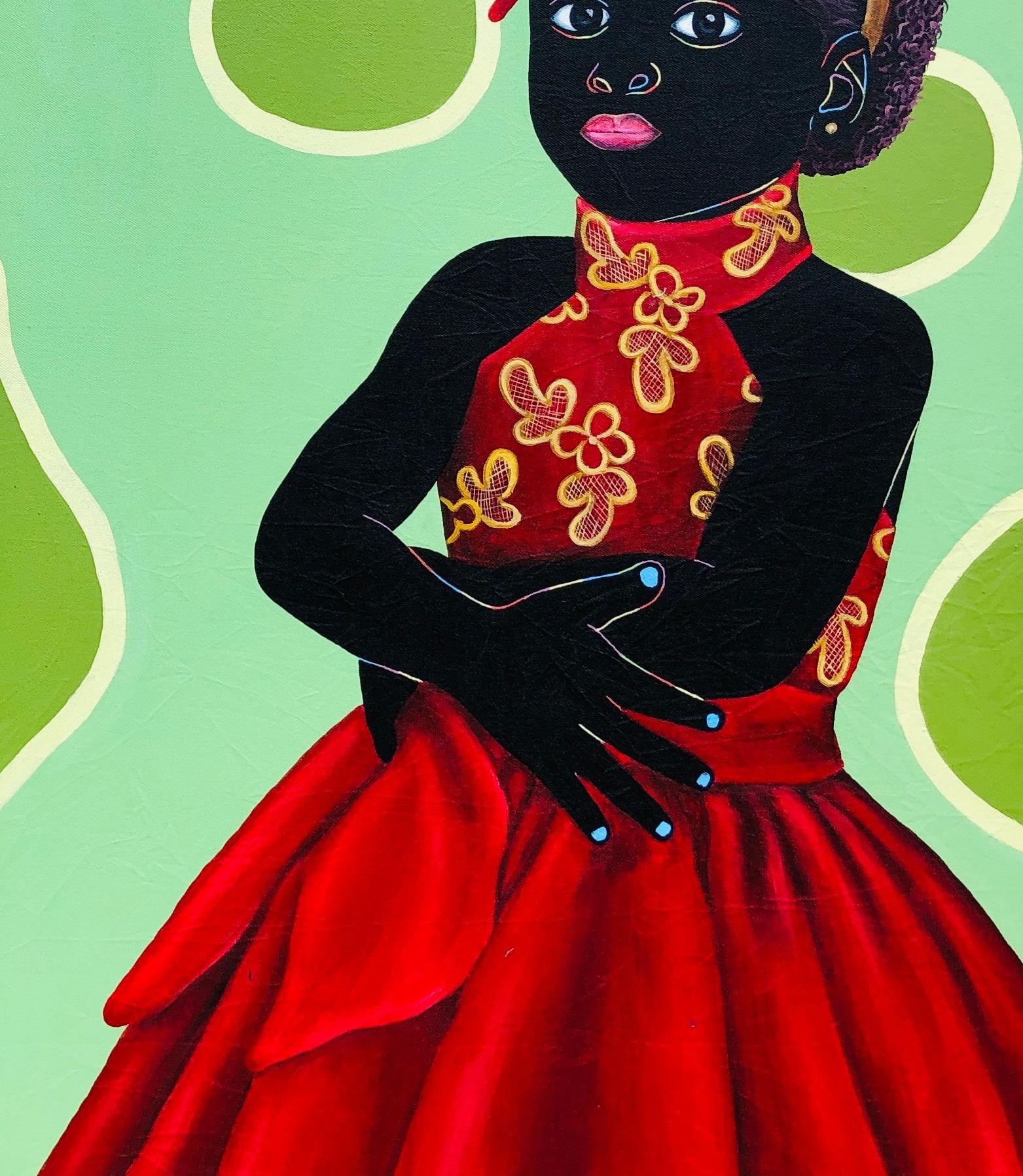 Reina (Serie II) - Interior Painting Verde de Esther Oyeyemi