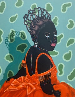 Tapiz de Belleza (Asake) 1 - Siglo XXI, Contemporáneo, Figurativo, Retrato