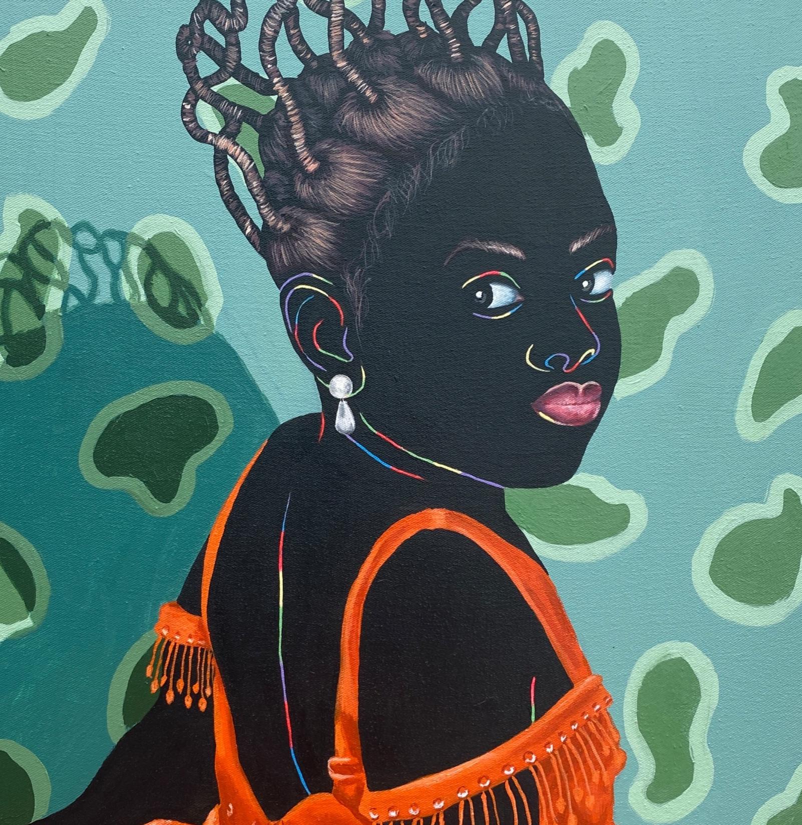 Versandverfahren
Versand in einem gut geschützten Rohr aus Nigeria
Dieses Werk ist ein Unikat, kein Druck oder eine andere Art von Kopie.
Begleitet von einem Echtheitszertifikat (ausgestellt von der Galerie)

Über den Künstler
Esther Oyeyemi ist