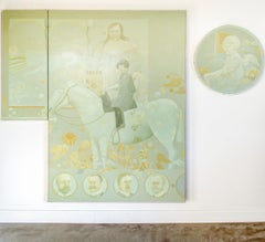 Cousin Lydia's Last Dream Ride - romantic, narrative, figurative oil on canvas