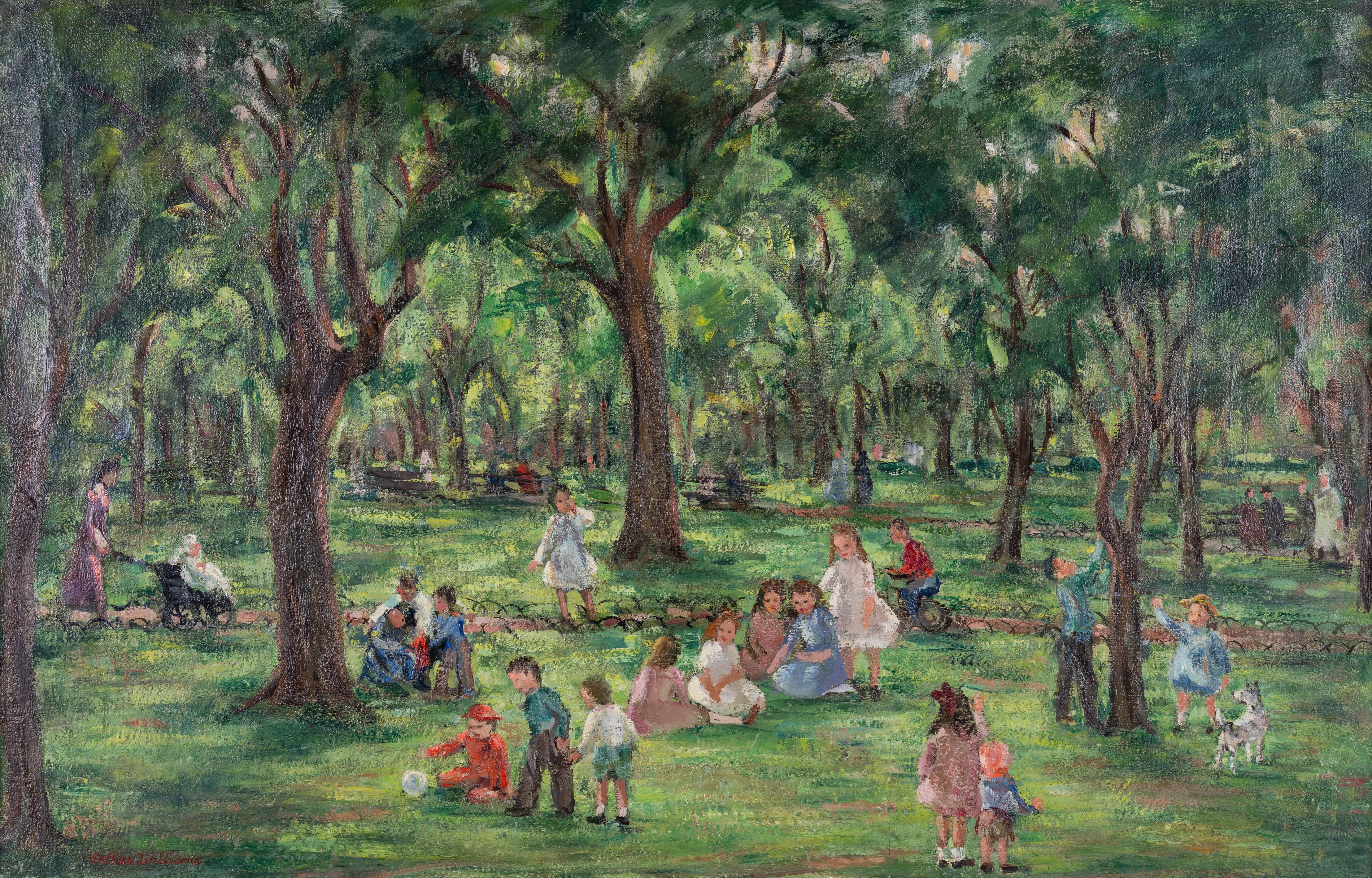 Washington Square - Painting by Esther Williams