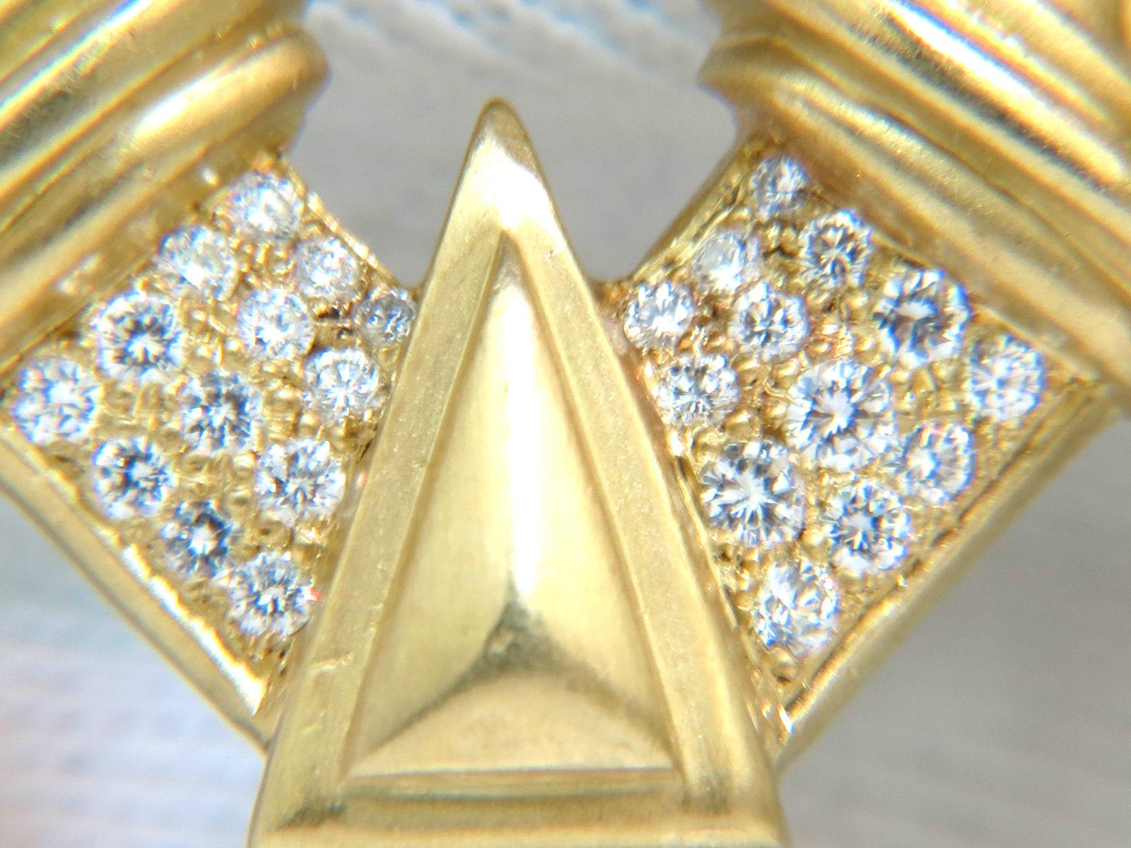 Esti Frederica Designer 18 Karat Byzantine Diamonds Door Knocker Earrings For Sale 2