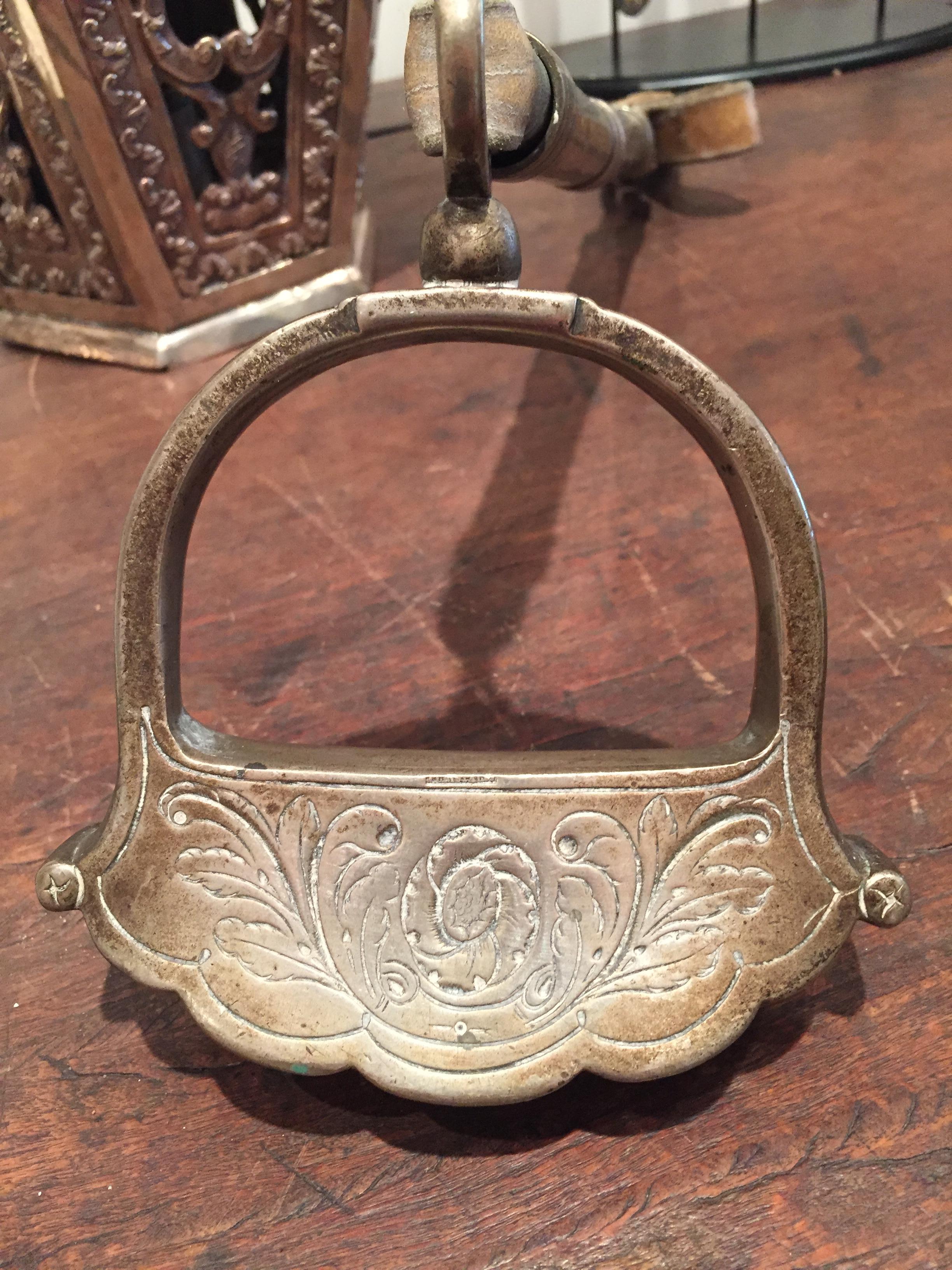 Spanish Colonial Mexican Silver Estribos (Stirrups)