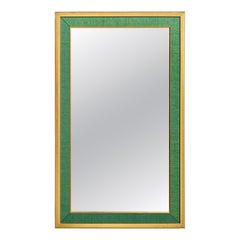 Estrid Ericson 'Attributed' Wall Mirror, Wood, Fabric, Sweden, 1950s