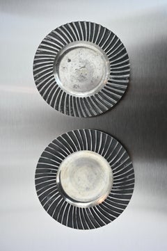 Estrid Ericsson Pair of Coasters in Pewter