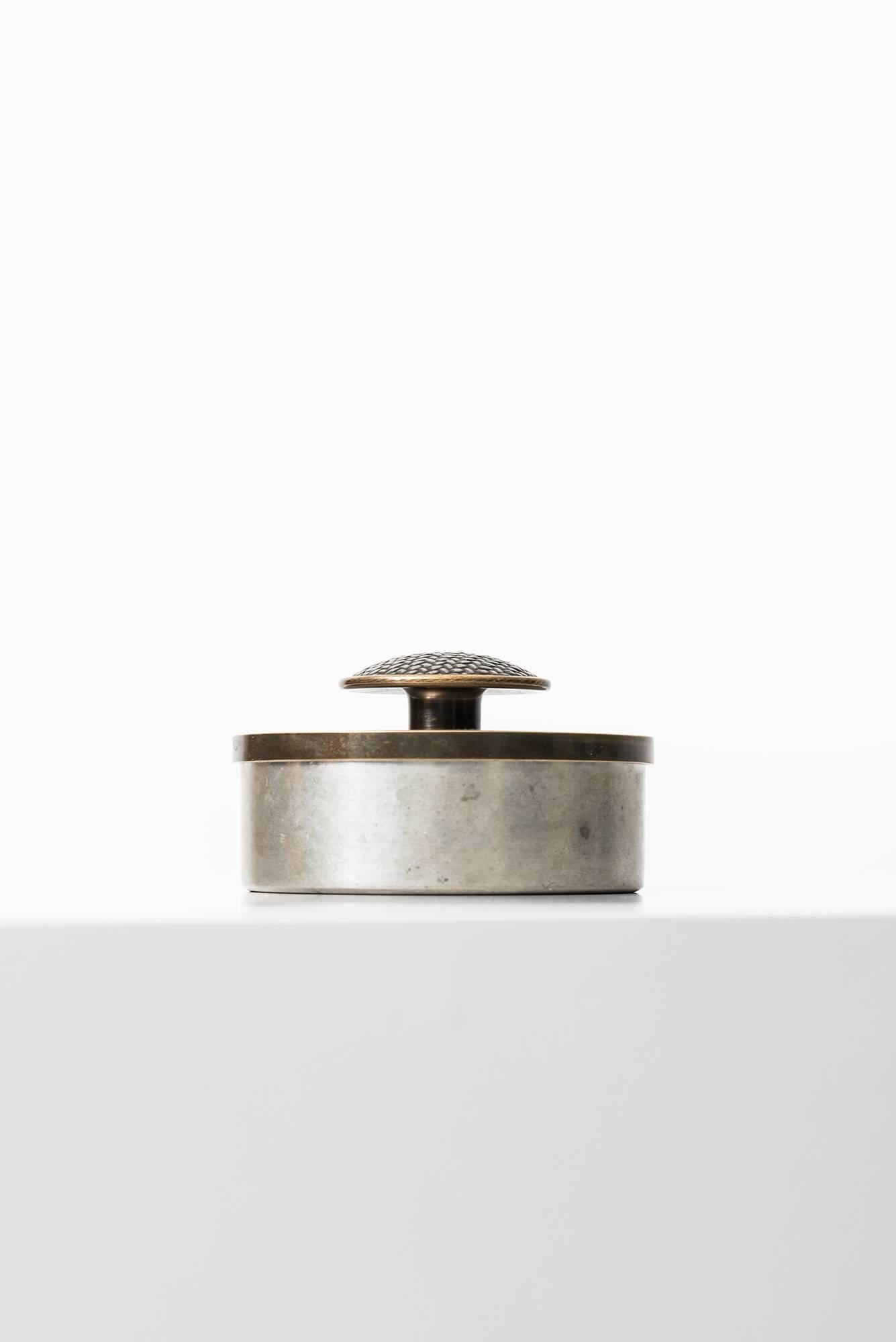 Rare pewter jar designed by Estrid Ericsson. Produced by Svenskt Tenn in Sweden.