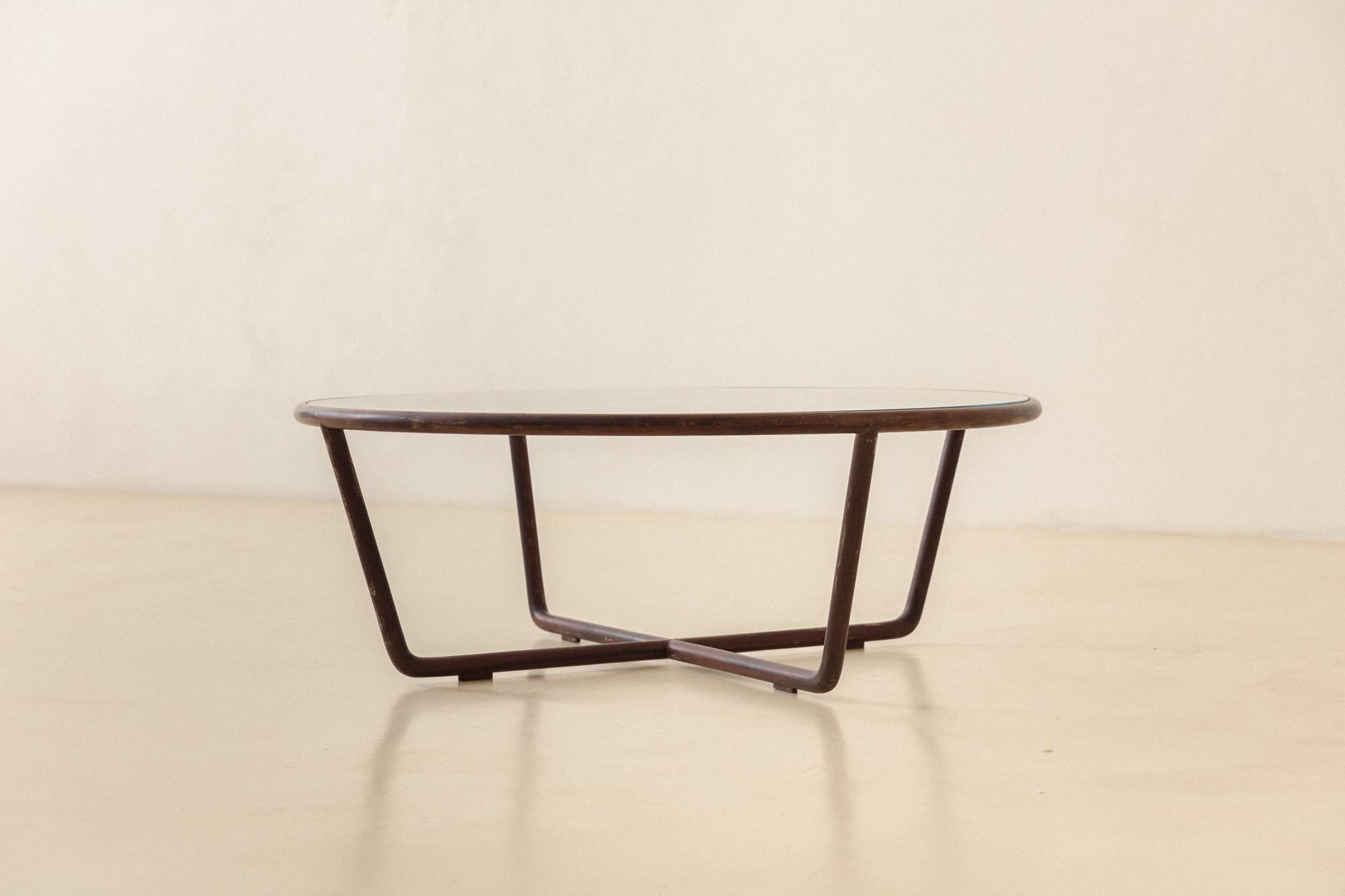 Mid-Century Modern Estrutural Coffee Table by Joaquim Tenreiro, Brazilian Midcentury, circa 1950 For Sale