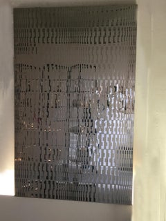 1970 Italy Modular Kinetic Stainless Steel Abstract Wall Panel by Maldonado