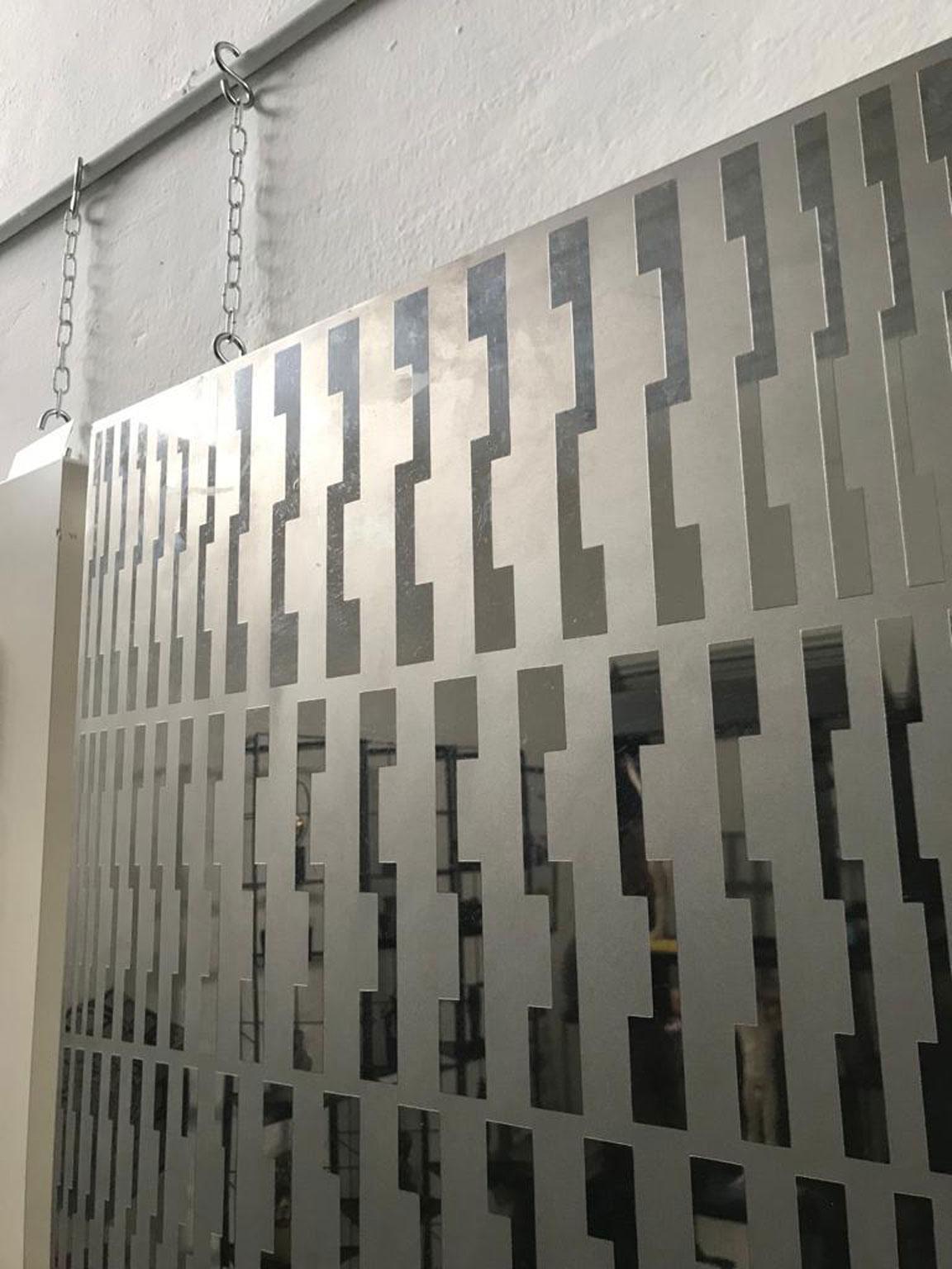 1960 Italy Modular Kinetic Stainless Steel Abstract Wall Panel by Maldonado For Sale 2