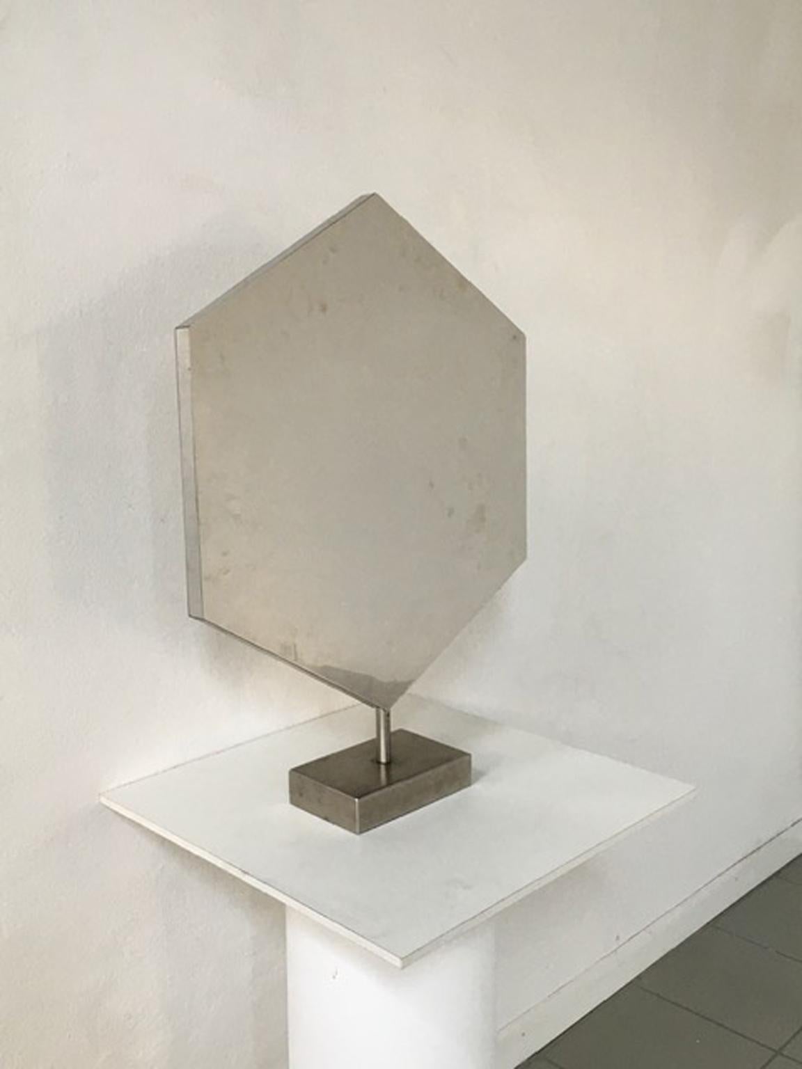 The new world by Estuardo Maldonado Geometric Abstract Steel Sculpture 1974  For Sale 7