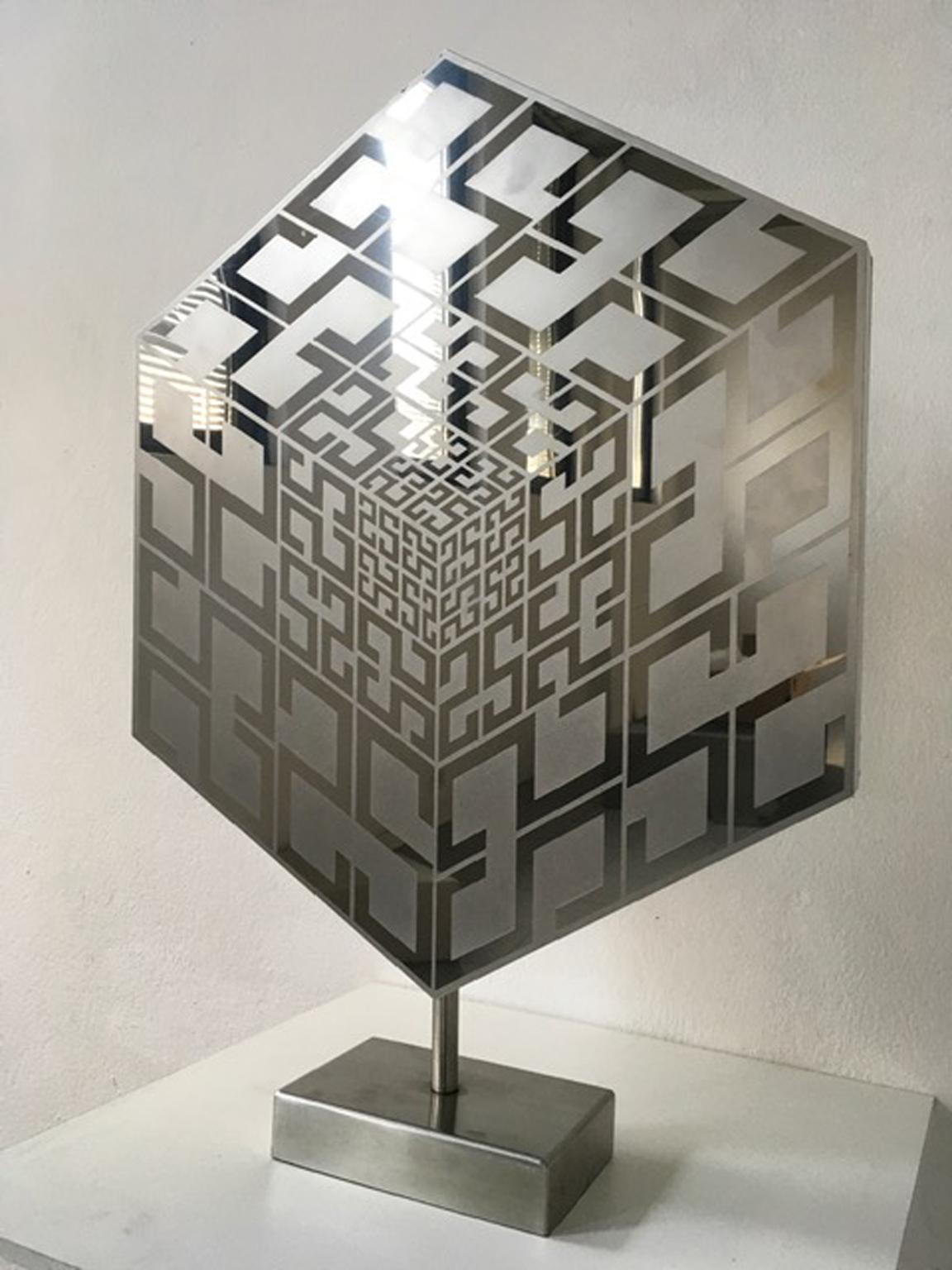 The new world by Estuardo Maldonado Geometric Abstract Steel Sculpture 1974  For Sale 1