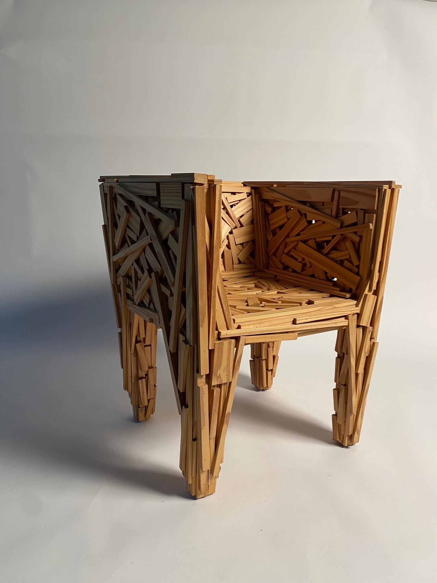 Post-Modern Estudio Campana for Edra, Favela Wodden Chair, Brazillian Design