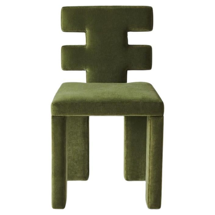 Estudio Persona, chaise H, chaise de salle à manger tapissée en vente