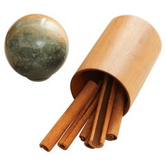 Estudio Tosca Natural Jaspe Mineral and Curupay Wood Spice Jar