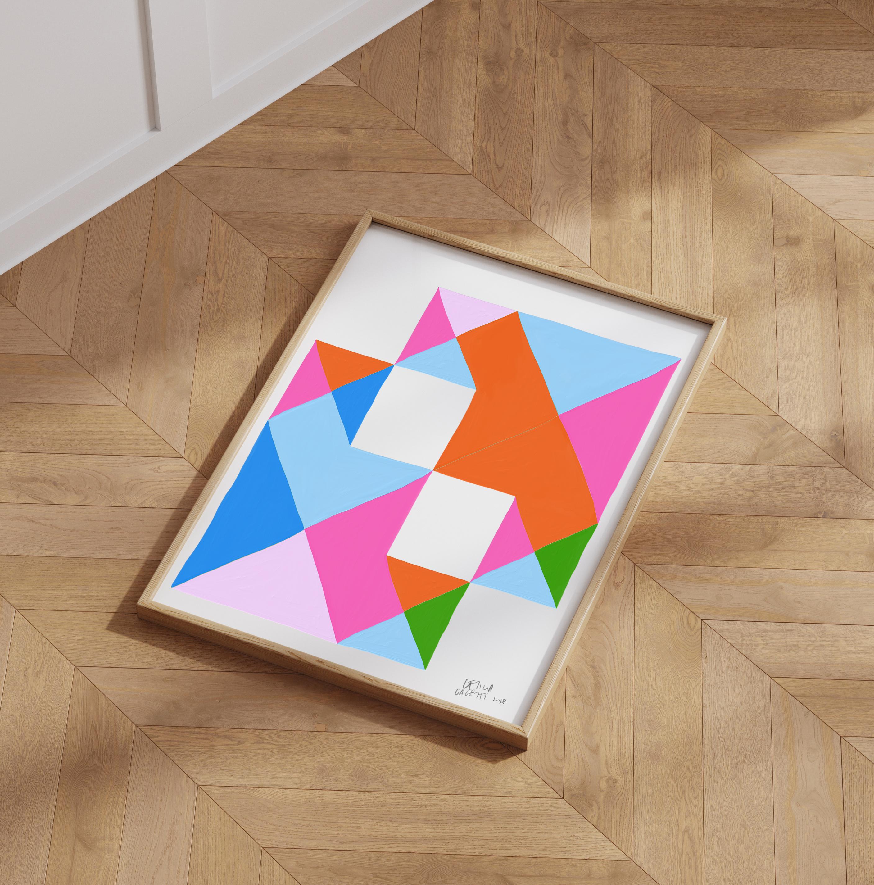 Estudios Geométricos Moderne Kunstdrucke von Leticia Gagetti #01 - Größe A2 (21. Jahrhundert und zeitgenössisch) im Angebot