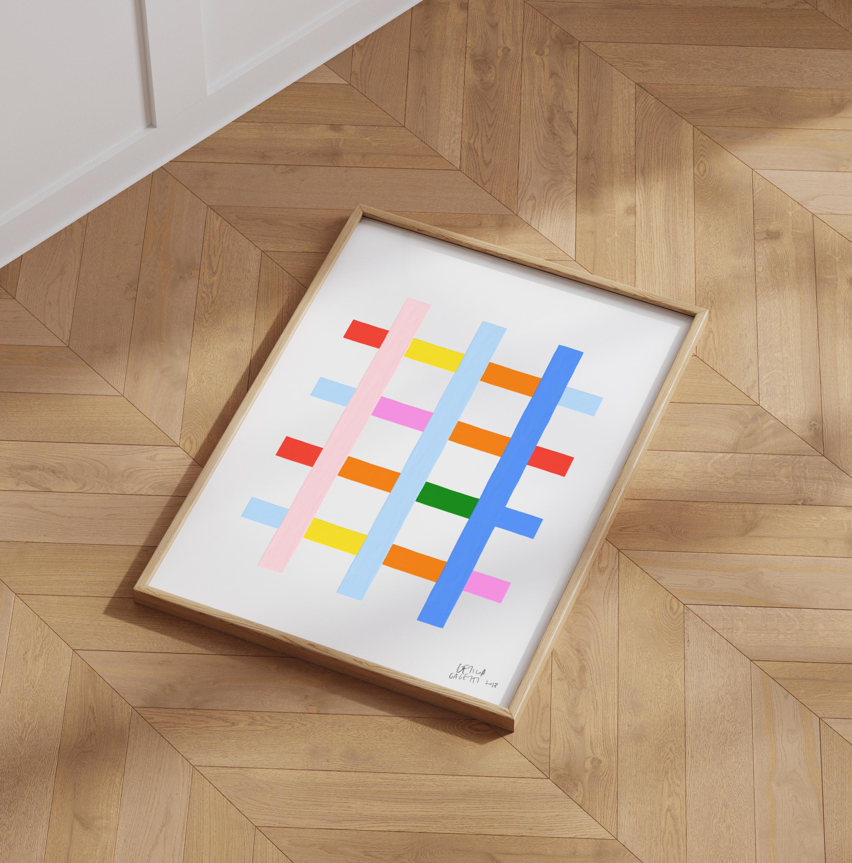 XXIe siècle et contemporain Estudios Geométricos Modernity Art Print by Leticia Gagetti #04 - Size A1 en vente