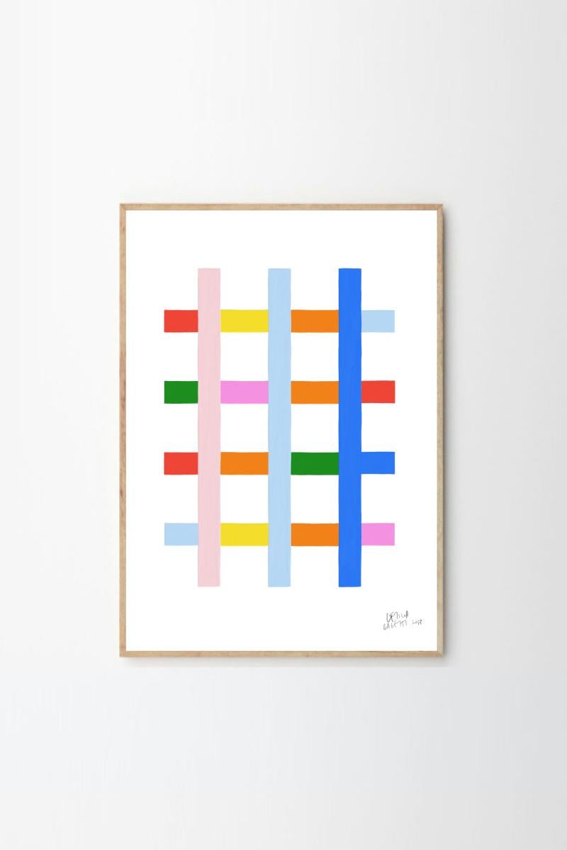 Estudios Geométricos Impresión de Arte Moderno de Leticia Gagetti #04 - Tamaño A2 Siglo XXI y contemporáneo en venta