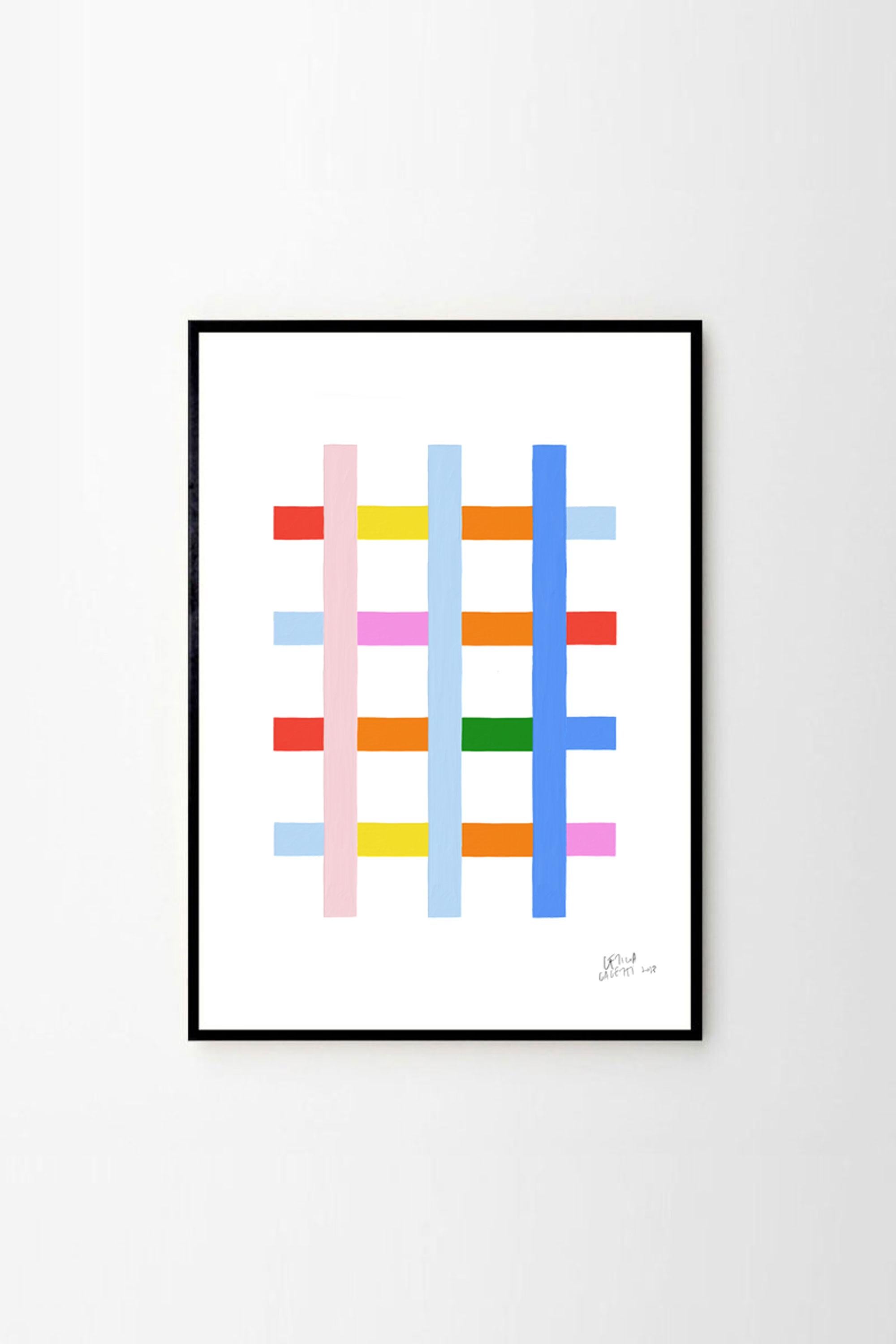 Estudios Geométricos Impresión de Arte Moderno de Leticia Gagetti #04 - Tamaño A4 en venta 3