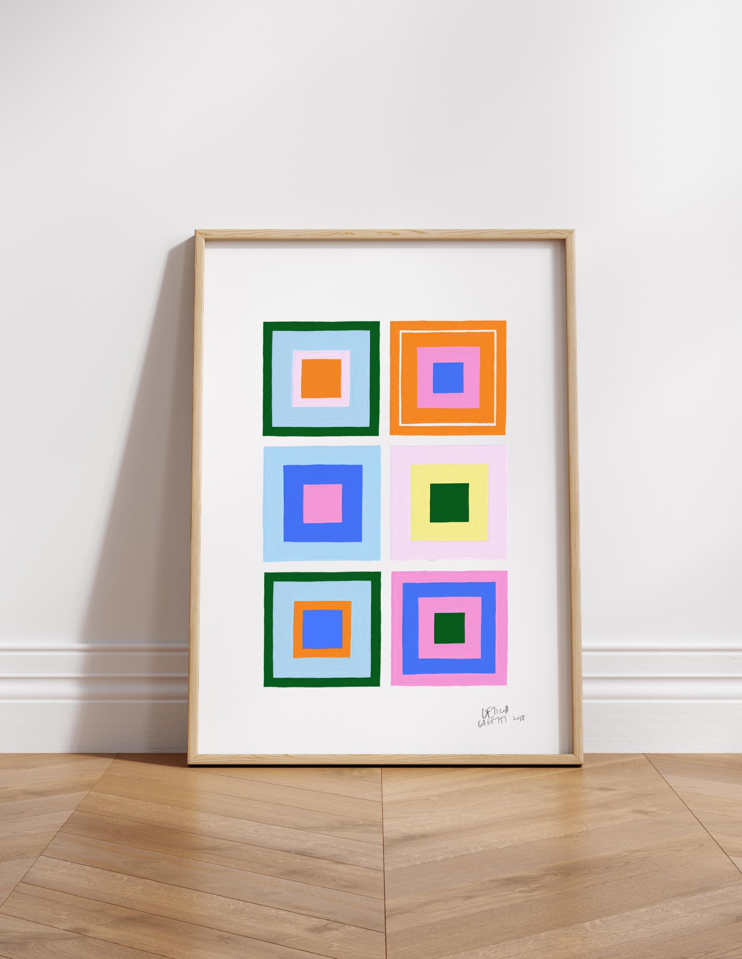 Impresión artística abstracta de Leticia Gagetti, impresa en papel de alta calidad de 260 g con un acabado mate que garantiza colores vivos y saturados.

Realizado mediante impresión giclée en papel de calidad museística, este póster artístico
