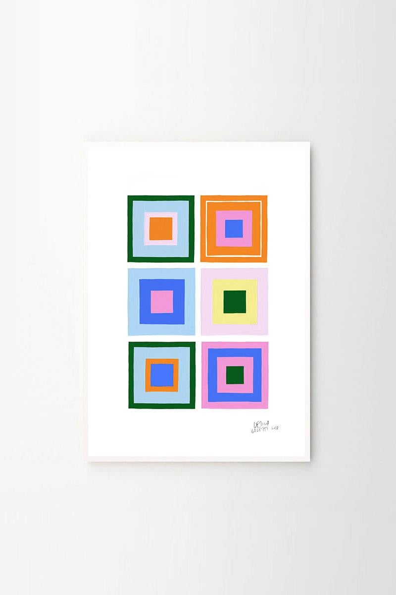 Estudios Geométricos Impresión de Arte Moderno de Leticia Gagetti #07 - Tamaño A1 en venta 1