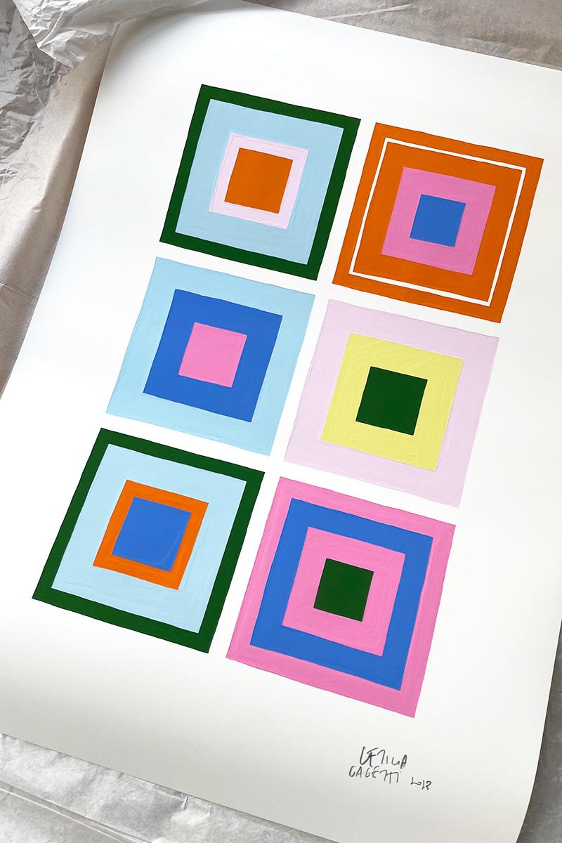 Estudios Geométricos Impresión de Arte Moderno de Leticia Gagetti #07 - Tamaño A1 en Nuevo estado para la venta en Ciudad Autónoma de Buenos Aires, AR