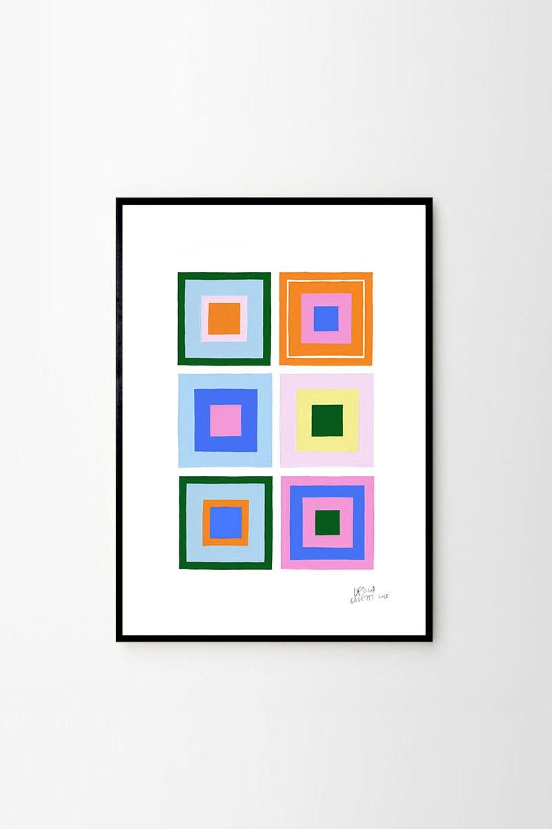 Estudios Geométricos Impresión de Arte Moderno de Leticia Gagetti #07 - Tamaño A1 en venta 3
