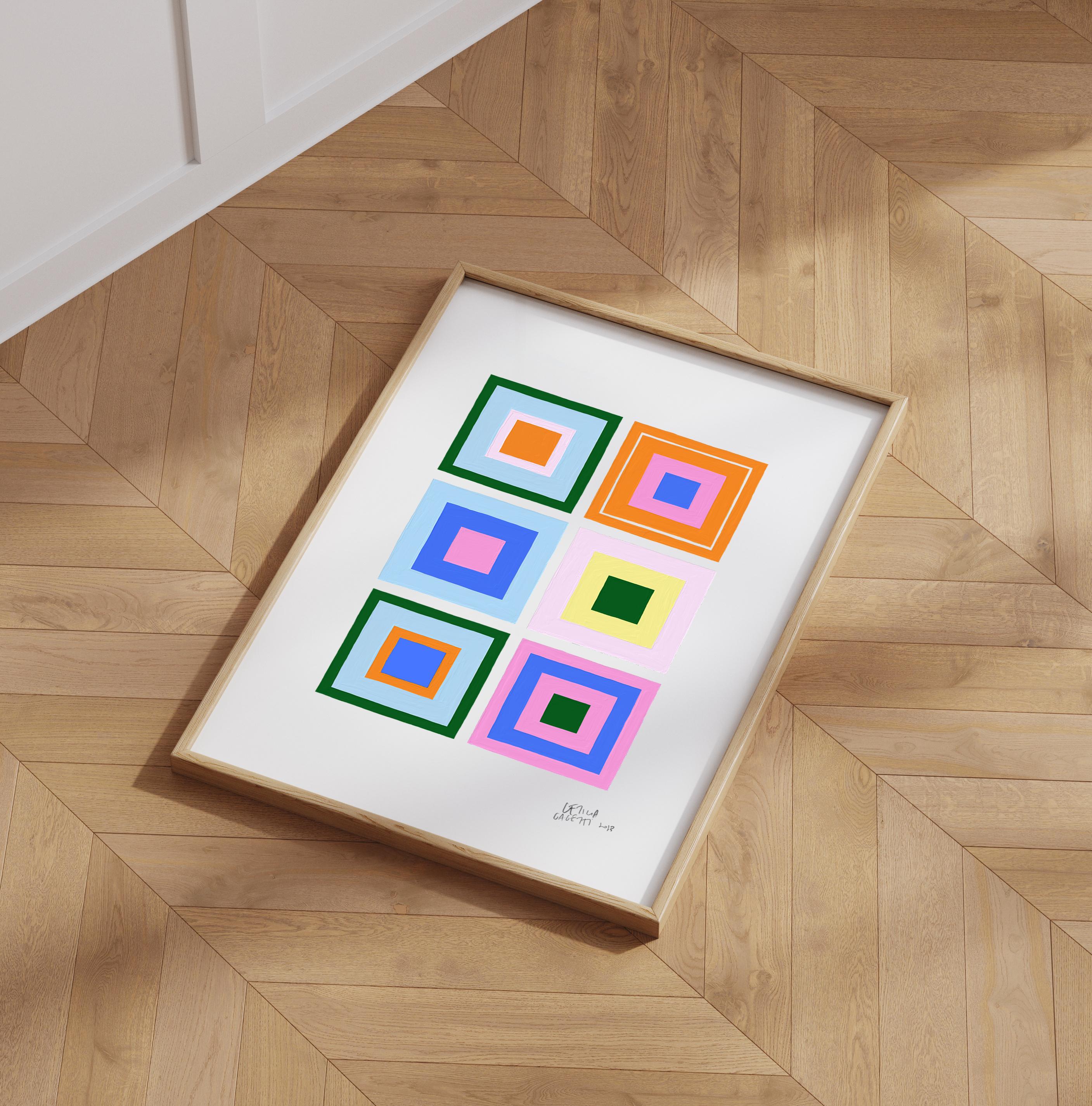 Estudios Geométricos Moderne Kunstdrucke von Leticia Gagetti #07 - Format A4 (21. Jahrhundert und zeitgenössisch) im Angebot