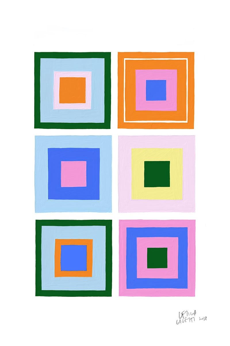 Estudios Geométricos Moderne Kunstdrucke von Leticia Gagetti #07 - Format A4 im Angebot 4