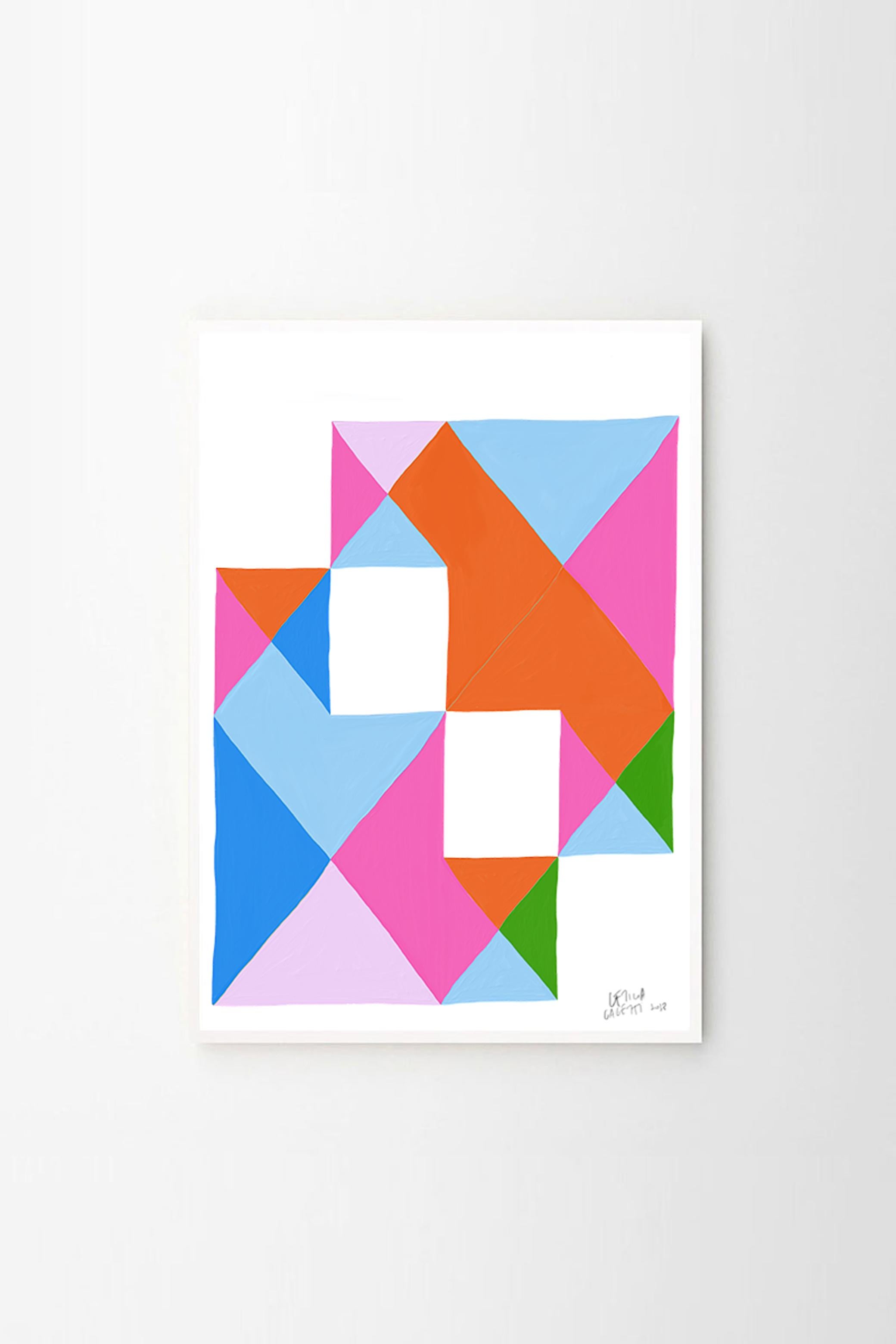 Paper Estudios Geométricos Modern Art Print by Leticia Gagetti #01 - Multiple Sizes For Sale
