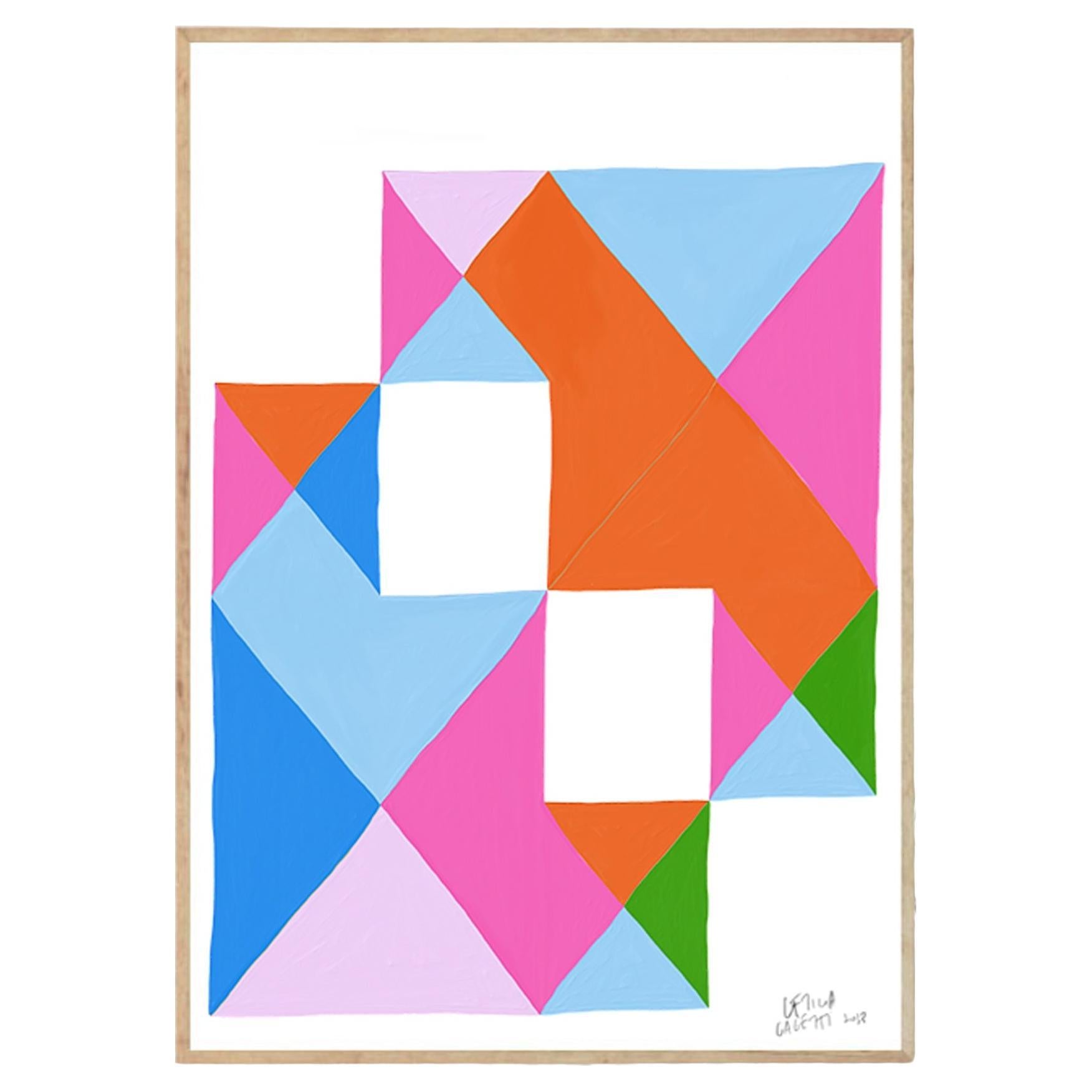 Estudios Geométricos Modern Art Print by Leticia Gagetti #01 - Multiple Sizes For Sale