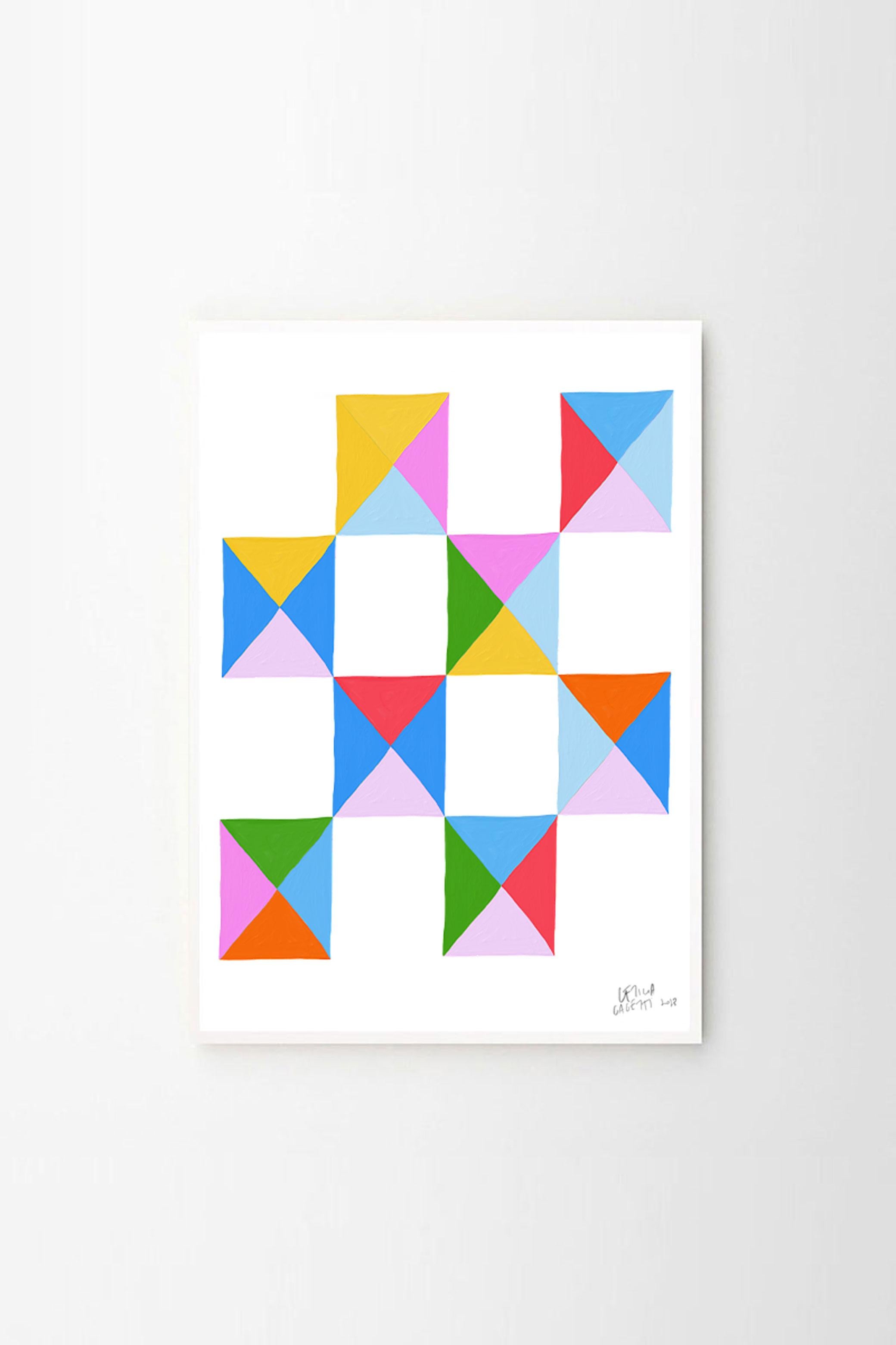 XXIe siècle et contemporain Estudios Geométricos Wall Art Print by Leticia Gagetti #03 - Size A2 en vente