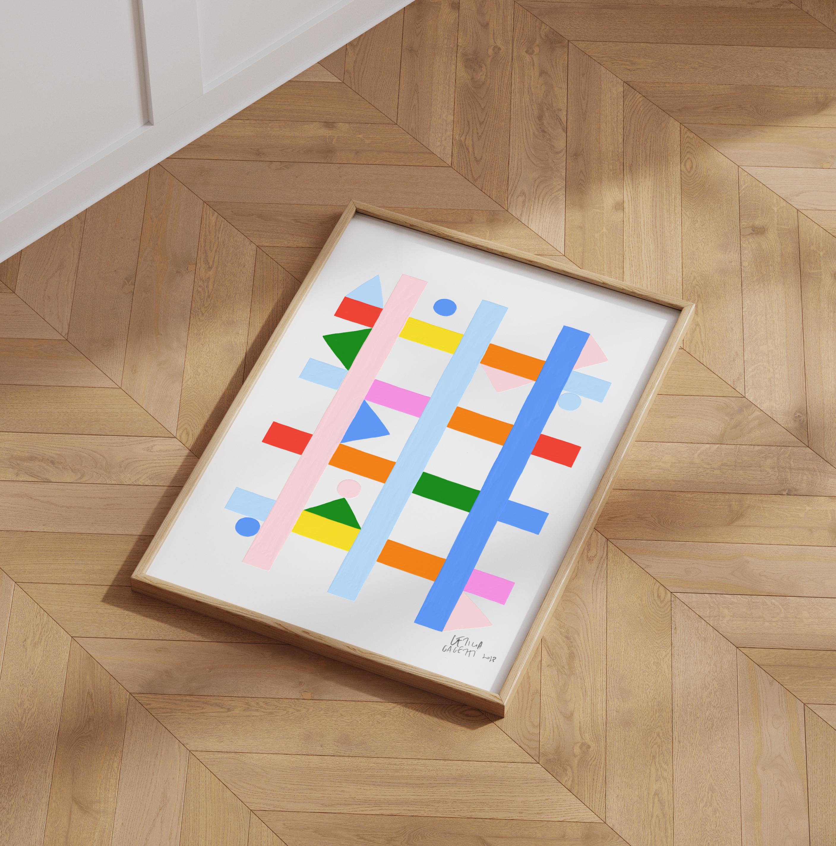 XXIe siècle et contemporain Estudios Geométricos Wall Art Print by Leticia Gagetti #05 - Size A1 en vente