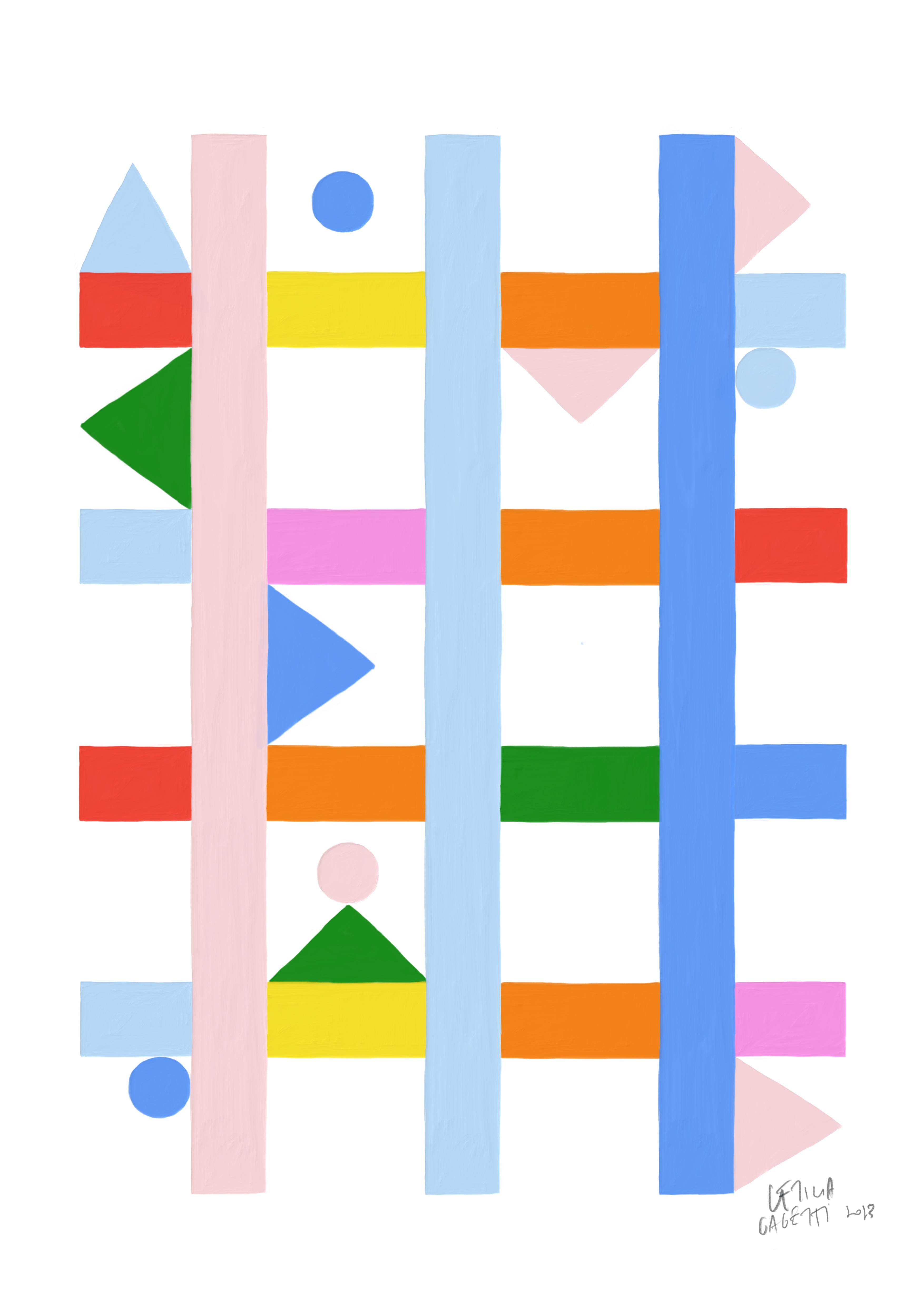 Estudios Geométricos Wall Art Print by Leticia Gagetti #05 - Size A1 en vente 3