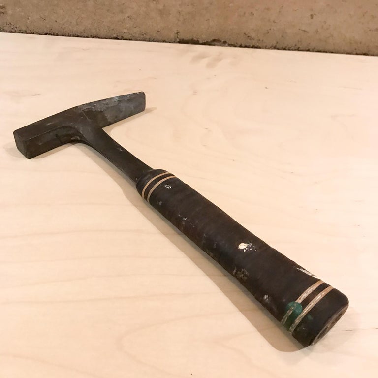ESTWING Aged Leather Rock Hammer Wonderfully Worn Vintage Hand Tool