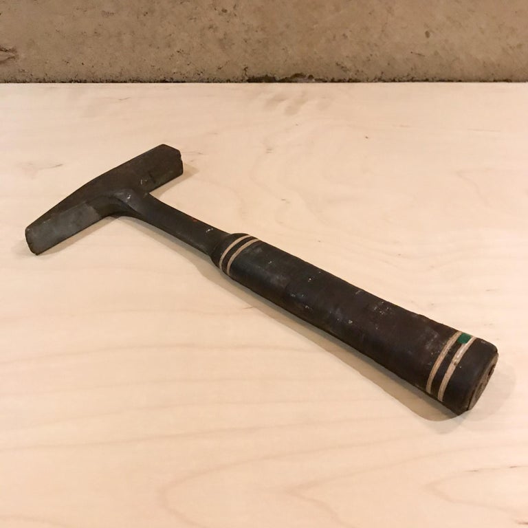 ESTWING Aged Leather Rock Hammer Wonderfully Worn Vintage Hand Tool