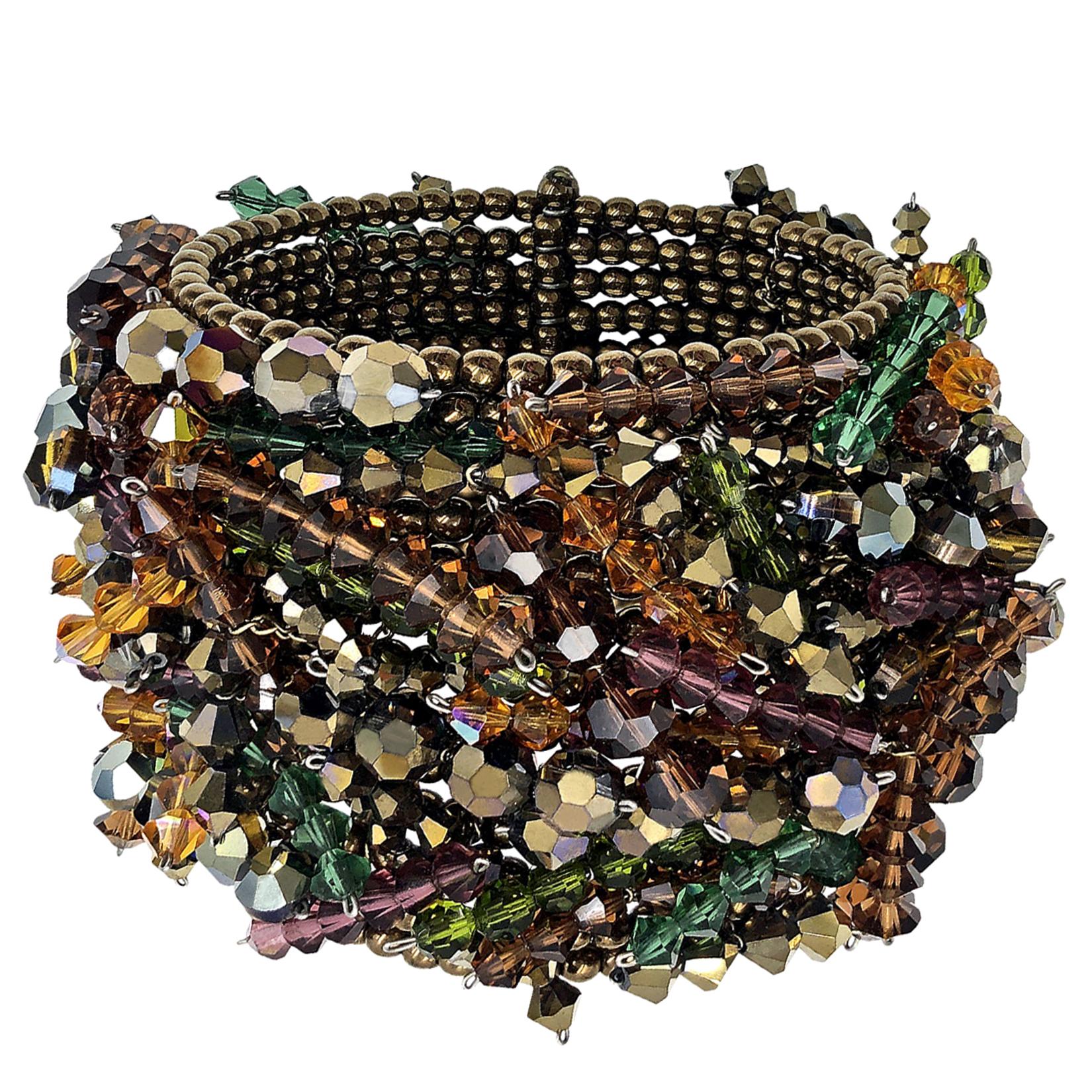 Estyn Hulbert Swarovski Kristall Einzigartiges Chaos Manschettenknopf Armband