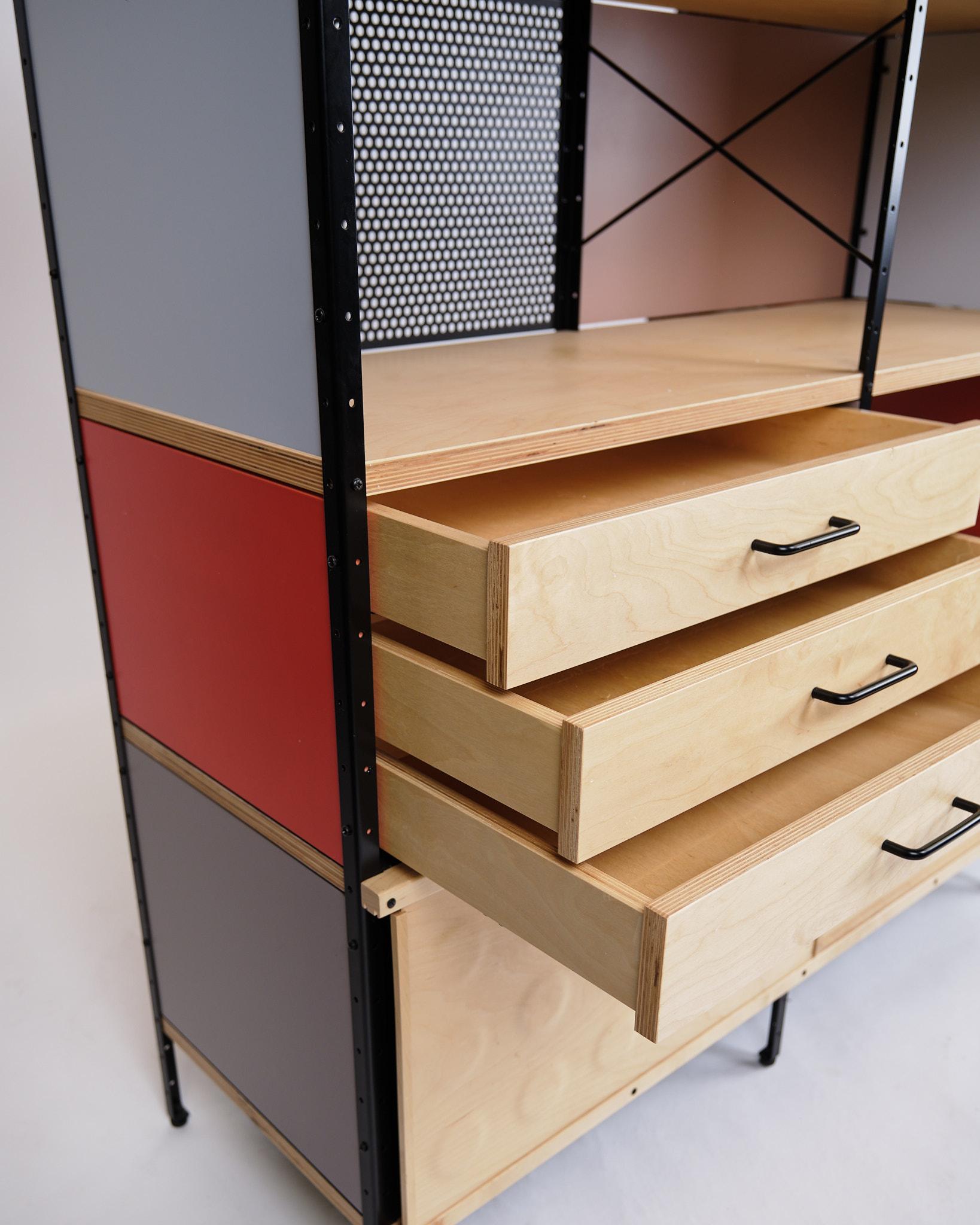 Libreria ESU in acero e betulla di Charles Eames e Ray Eames per Vitra del 1949 in vendita 2