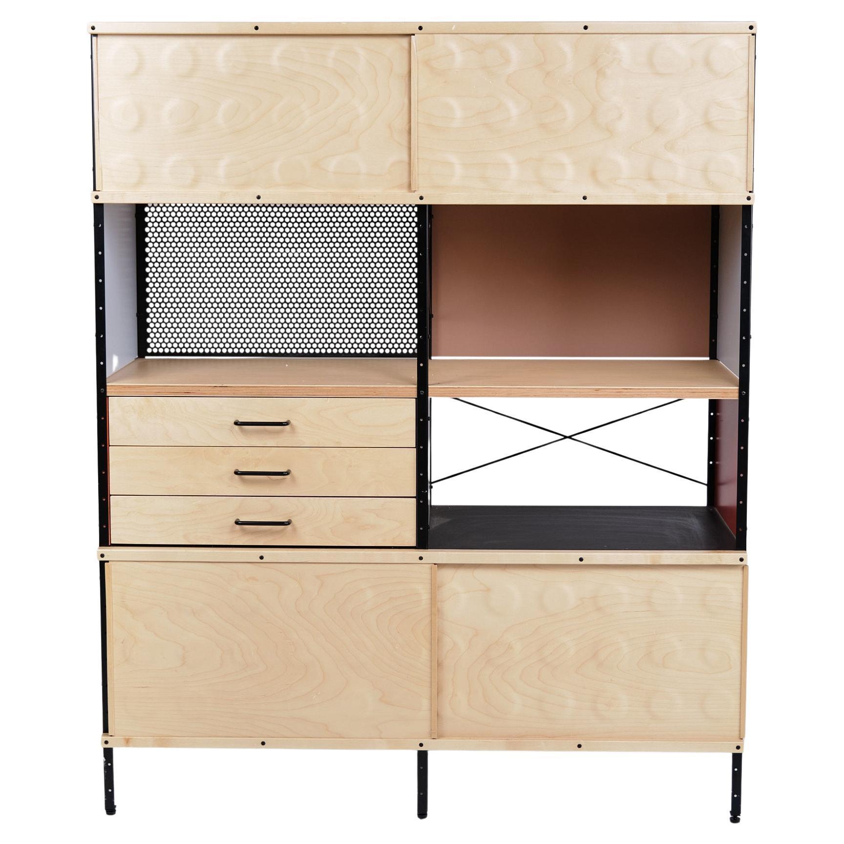 Libreria ESU in acero e betulla di Charles Eames e Ray Eames per Vitra del 1949 in vendita