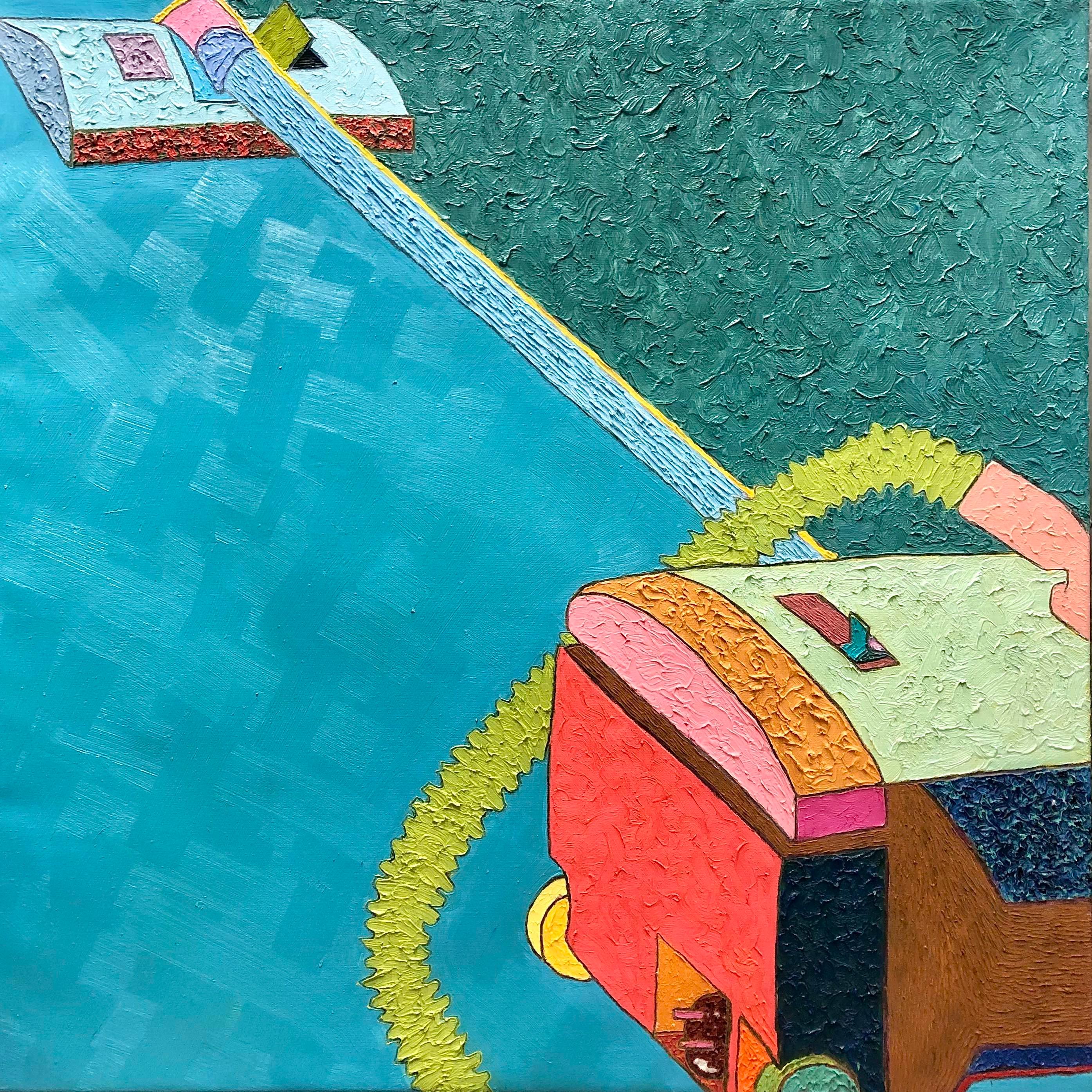 Senza titolo - Pittura astratta colorata contemporanea