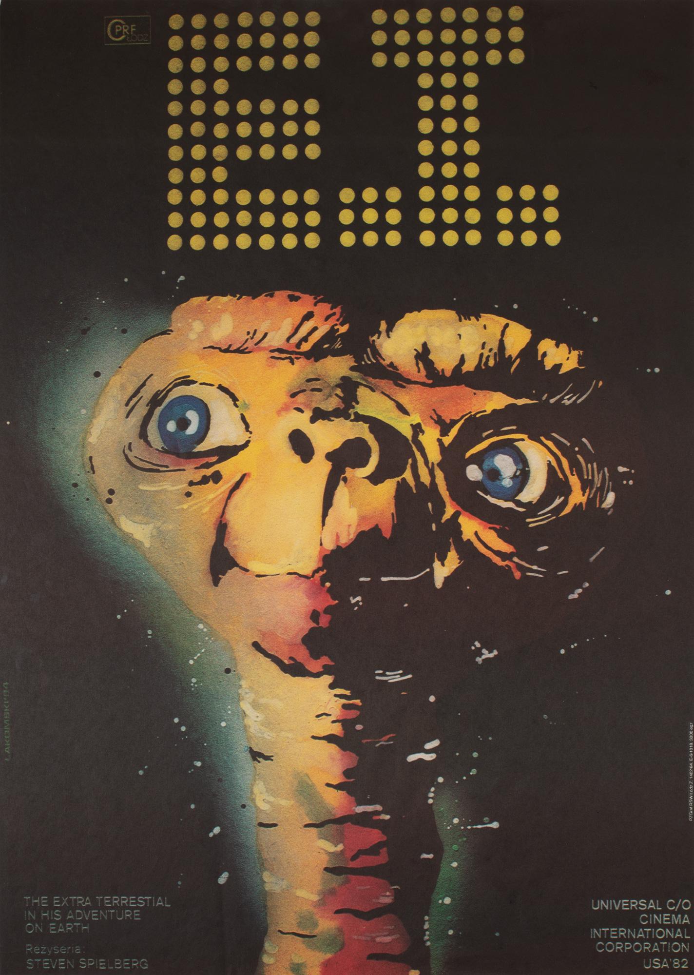 E.T. 1984 Polish Film Movie Poster 1984, LAKOMSKI 2