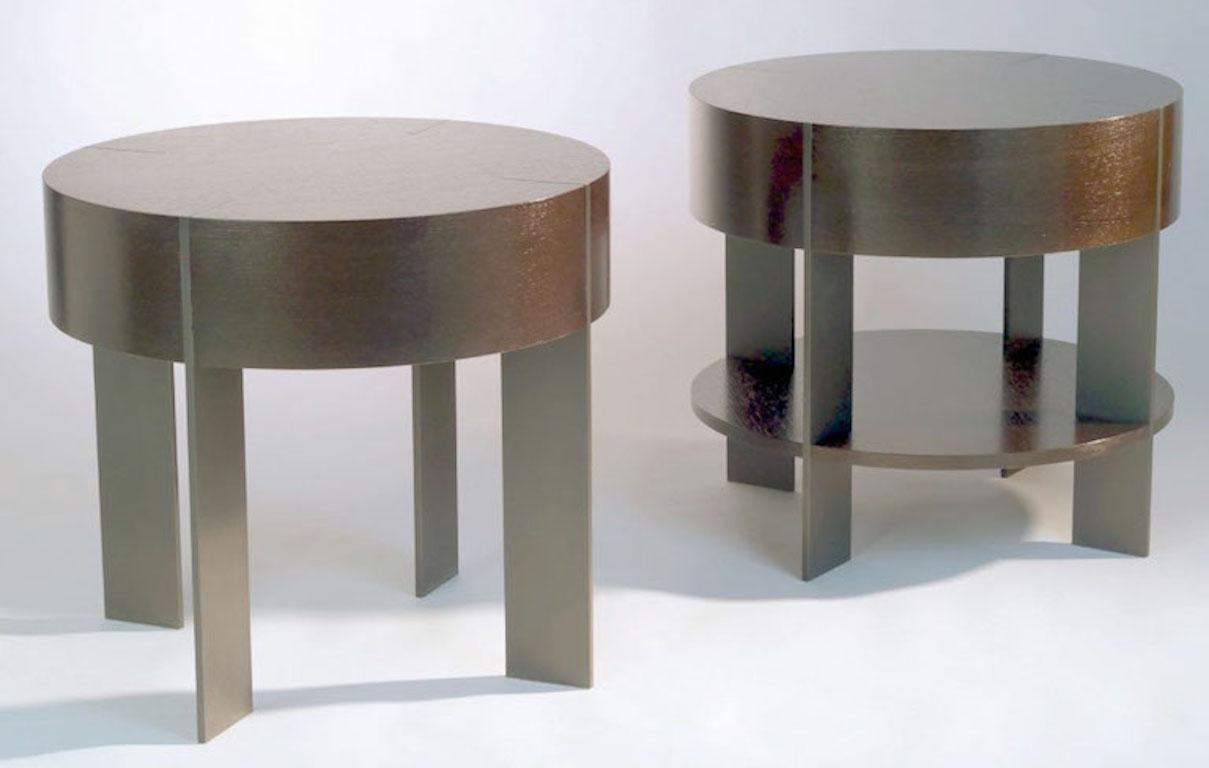American ET-93 Round End Table with Metal Legs by Antoine Proulx For Sale