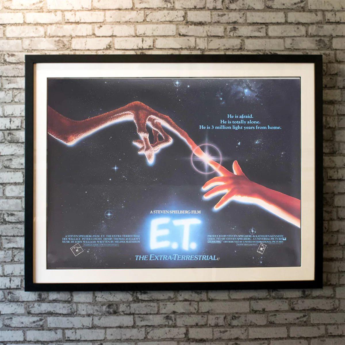 E.T. The Extra-Terrestrial, Unframed Poster, 1982

Original British Quad (30 X 40 Inches). A troubled child summons the courage to help a friendly alien escape from Earth and return to his home planet.

Additional Information:
Year: