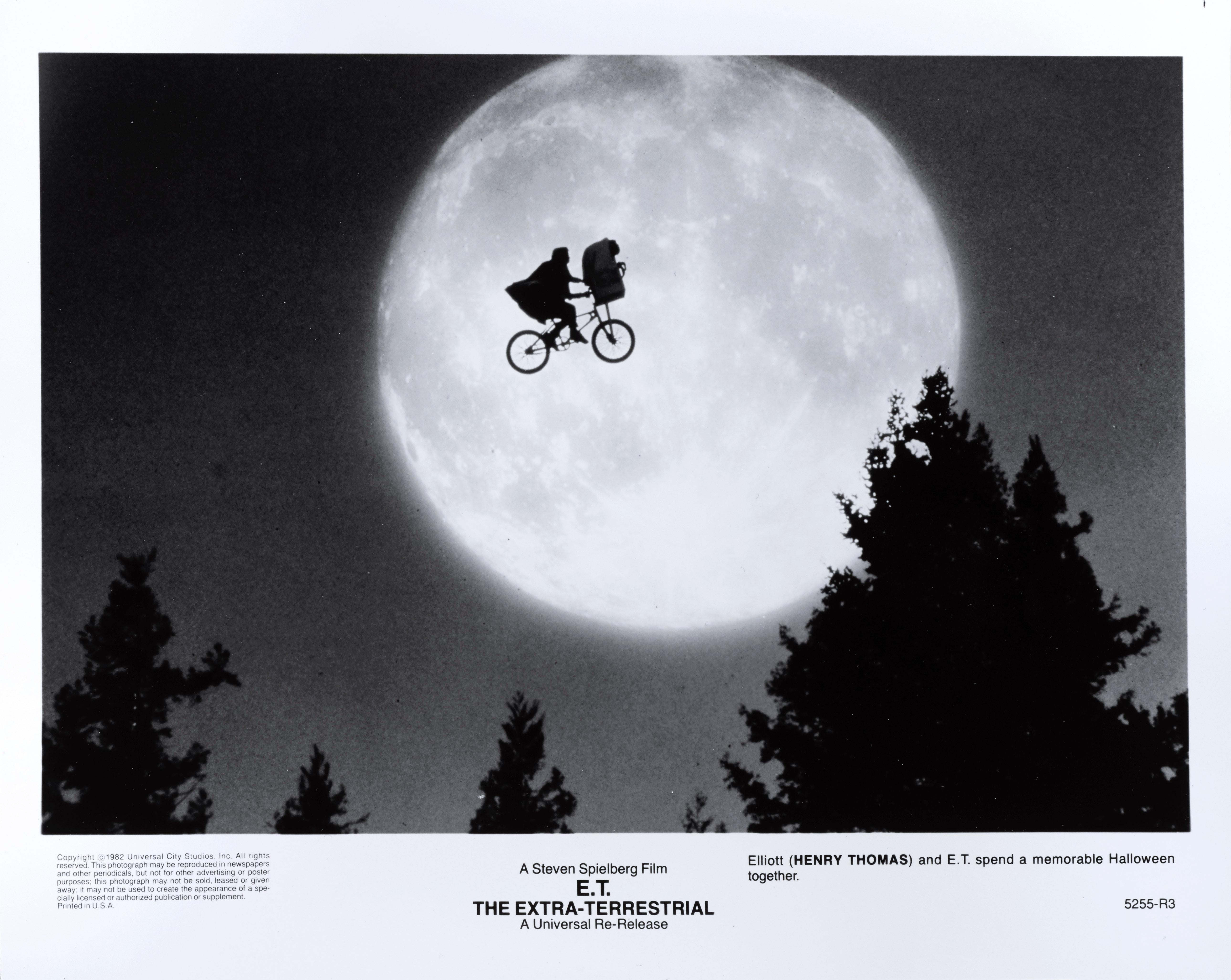 Original production still for the 1982 film E.T. The Extra Terrestrial.
The film was directed by Steven Spielberg and starred Dee Wallace, Drew Barrymore, Peter Coyote.  This piece is conservation framed with UV plexiglass and acid-free mounts.  The