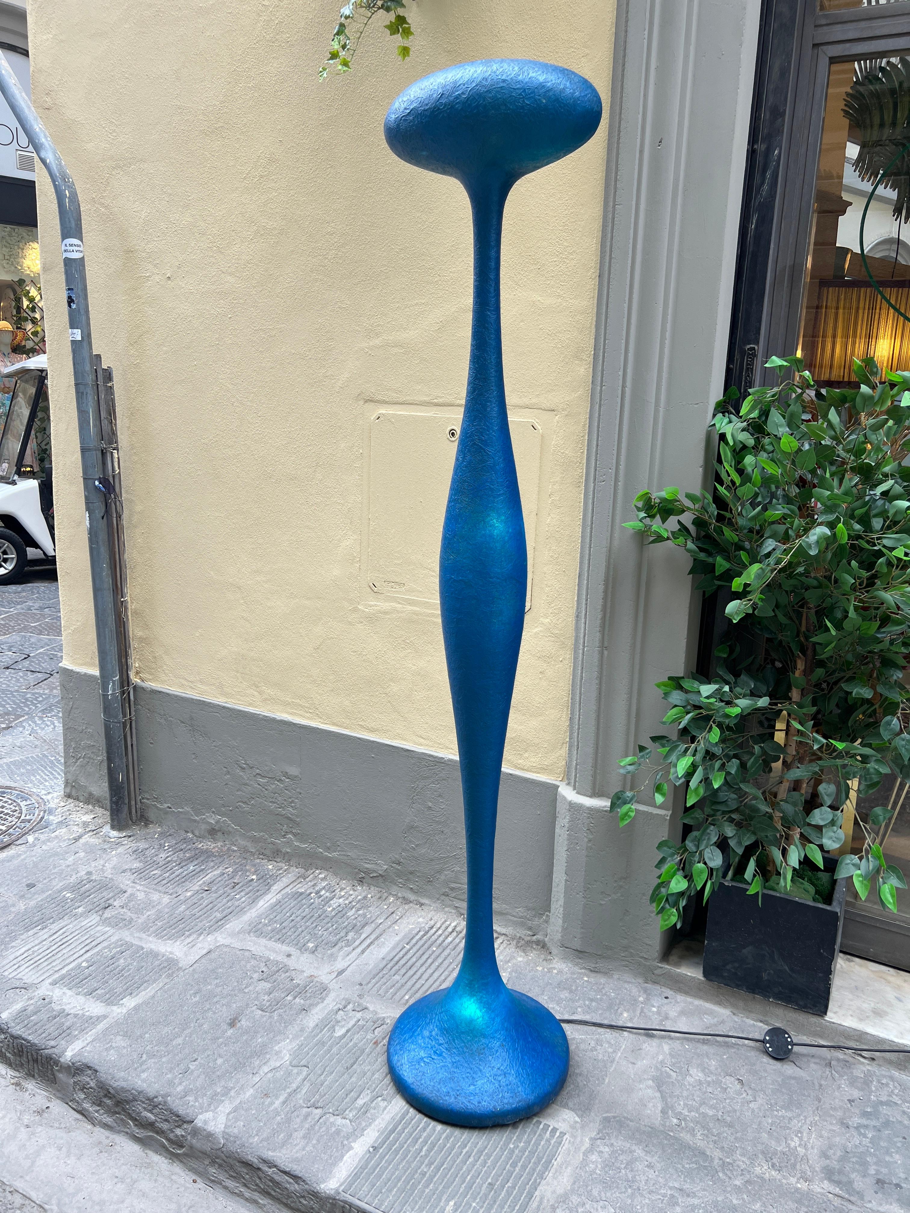 Lampada da terra italiana E.T.E. Blue Soft Curved di Guglielmo Berchicci anni 2000 in vendita 4