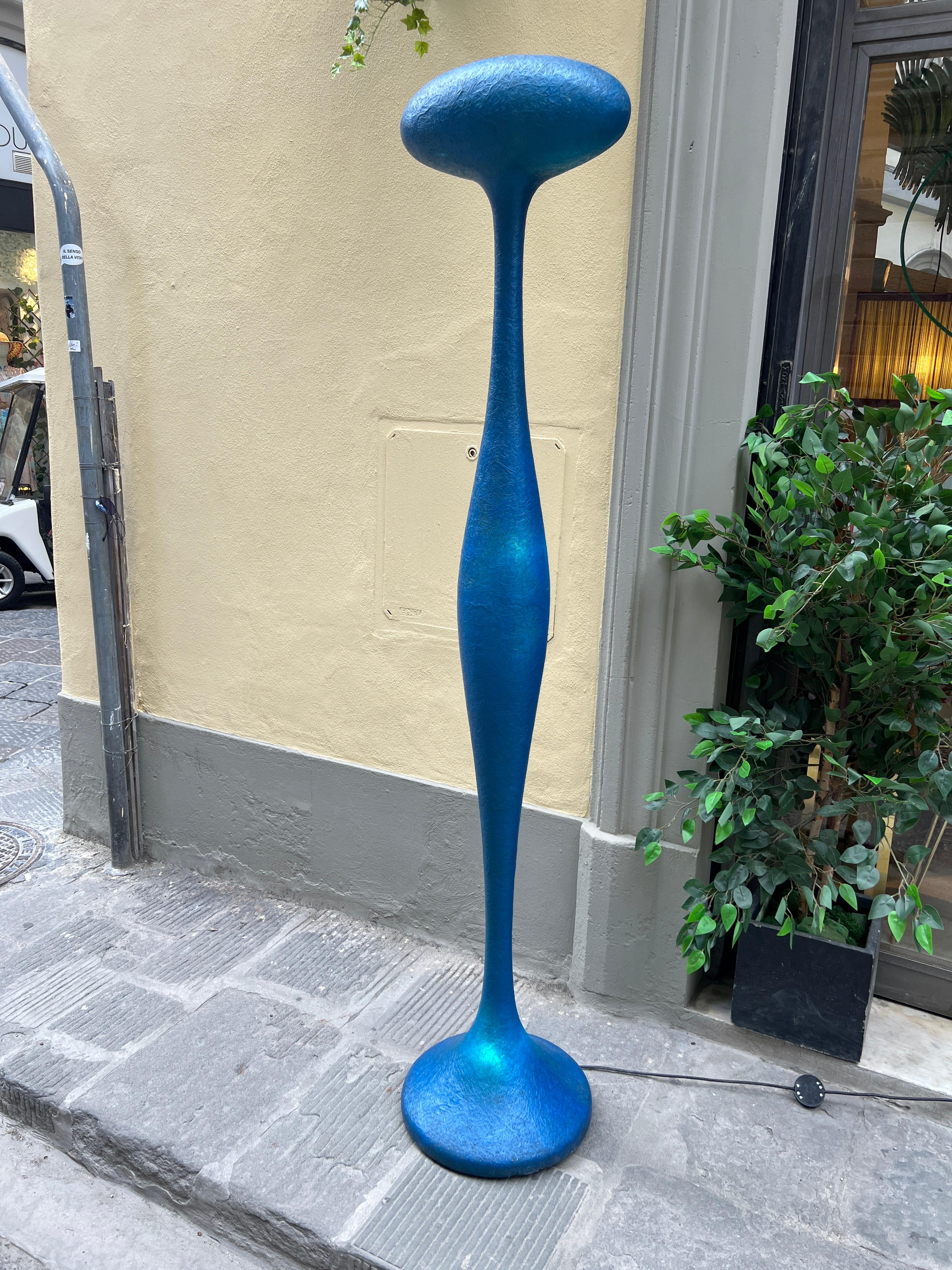 Lampada da terra italiana E.T.E. Blue Soft Curved di Guglielmo Berchicci anni 2000 in vendita 5