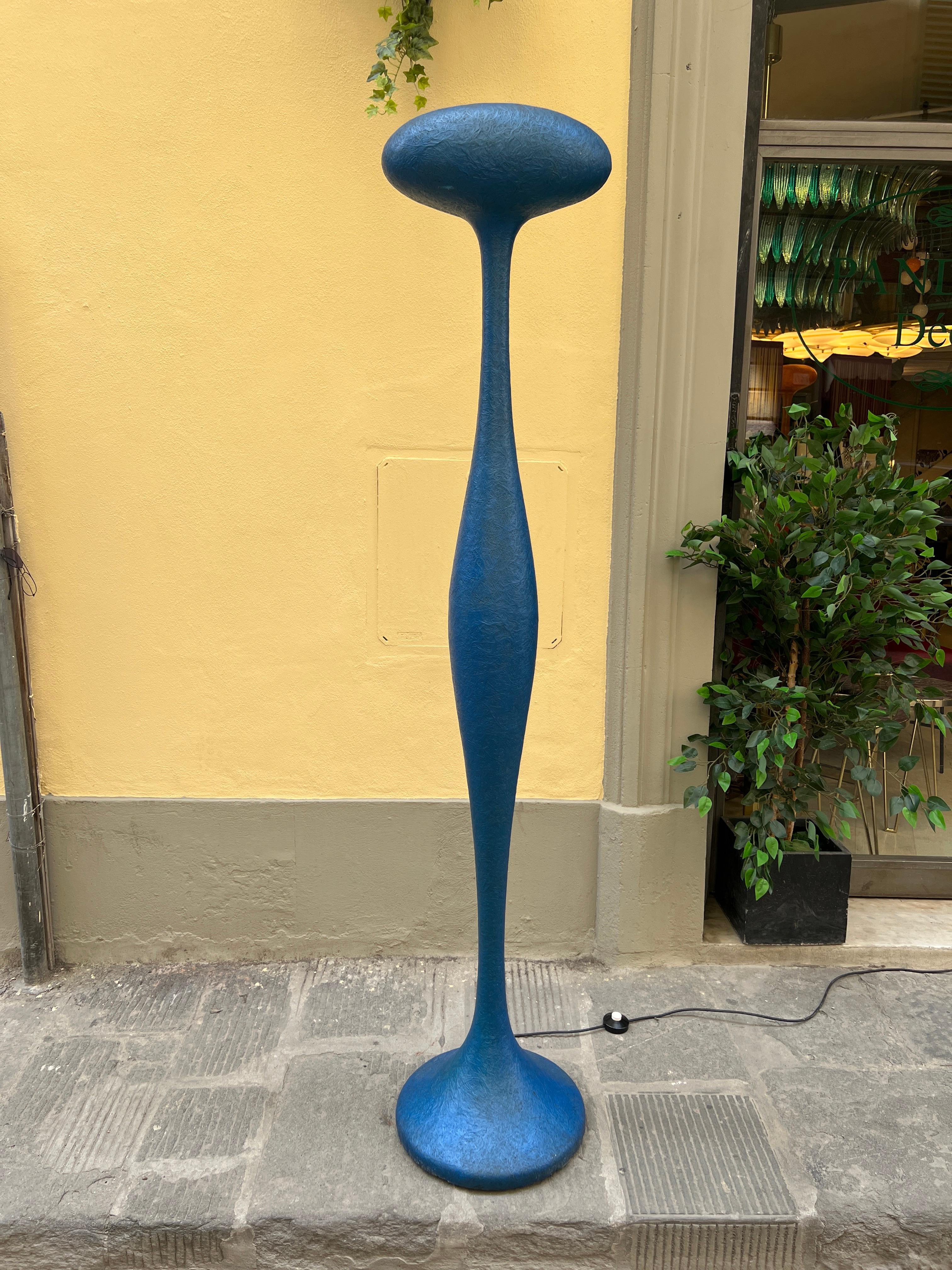 Lampada da terra italiana E.T.E. Blue Soft Curved di Guglielmo Berchicci anni 2000 In condizioni buone in vendita a Florence, IT